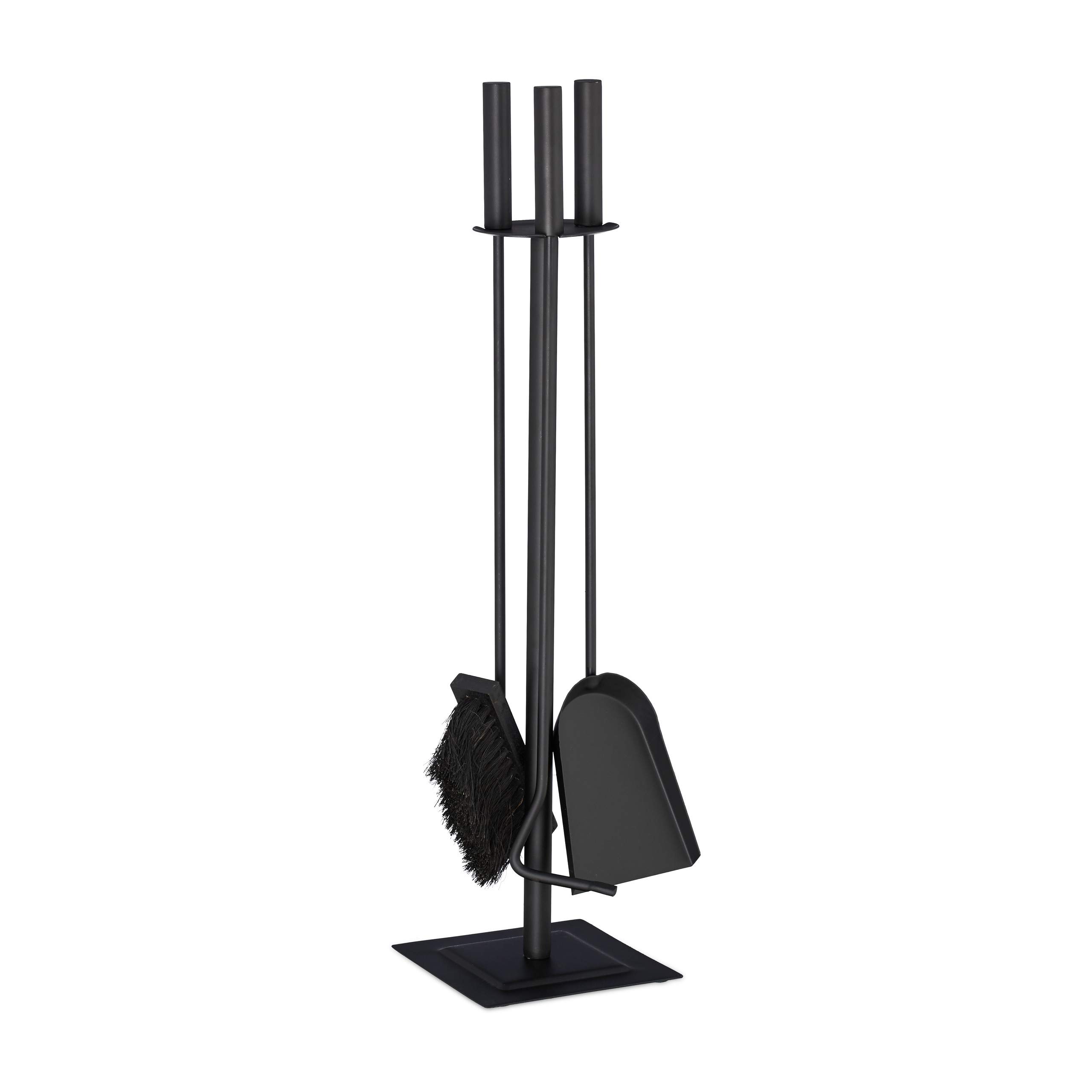 relaxdays-kaminbesteck-4-teilig-schwarz-61-cm image 1