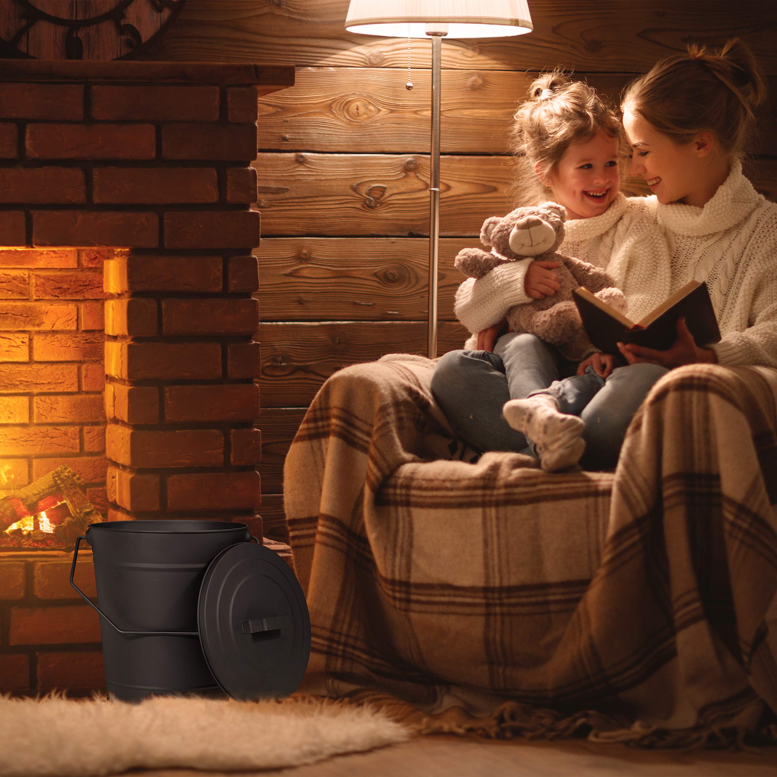 relaxdays-ascheeimer-mit-deckel-12-liter-stahl-schwarz image 3