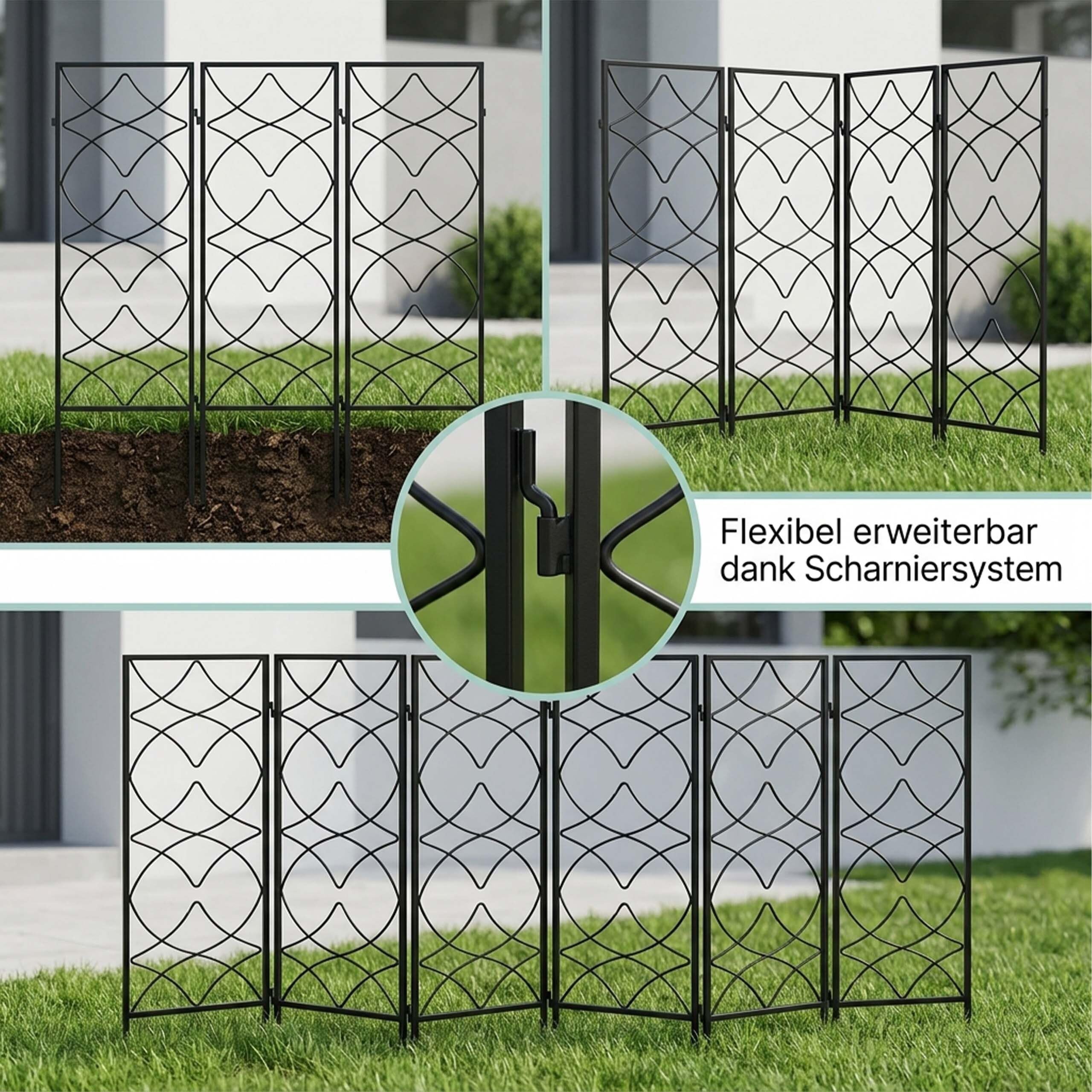 relaxdays-rankgitter-metall-3er-set-spalier-rankhilfe-122-x-31-cm-schwarz image 4