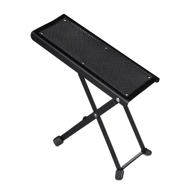relaxdays-gitarren-fu-bank-faltbar-schwarz-4-h-hen image 1