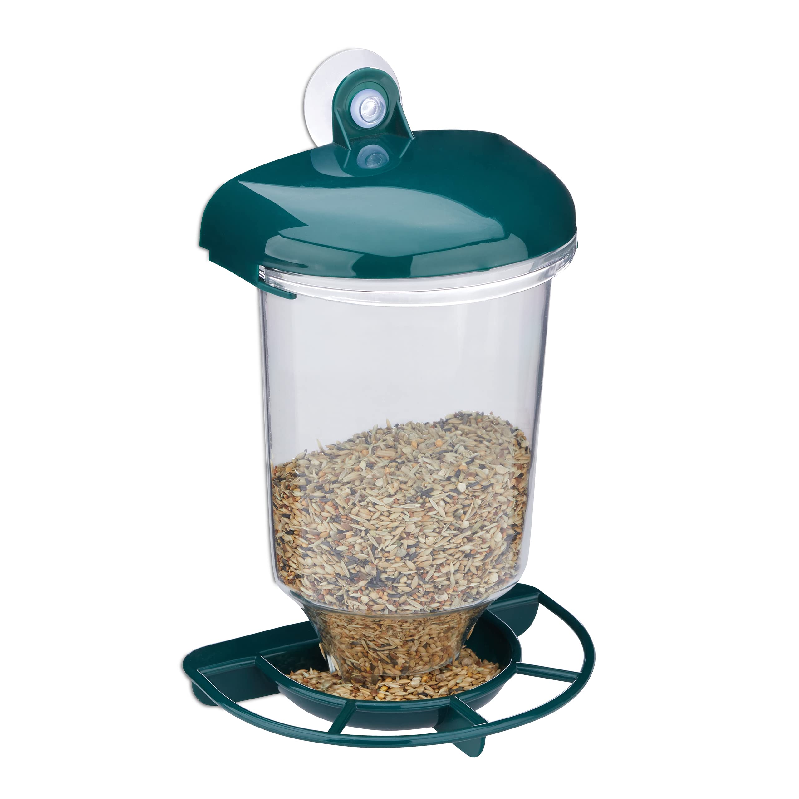 relaxdays-vogelfutterstation-saugnapf-transparent-gr-n image 1