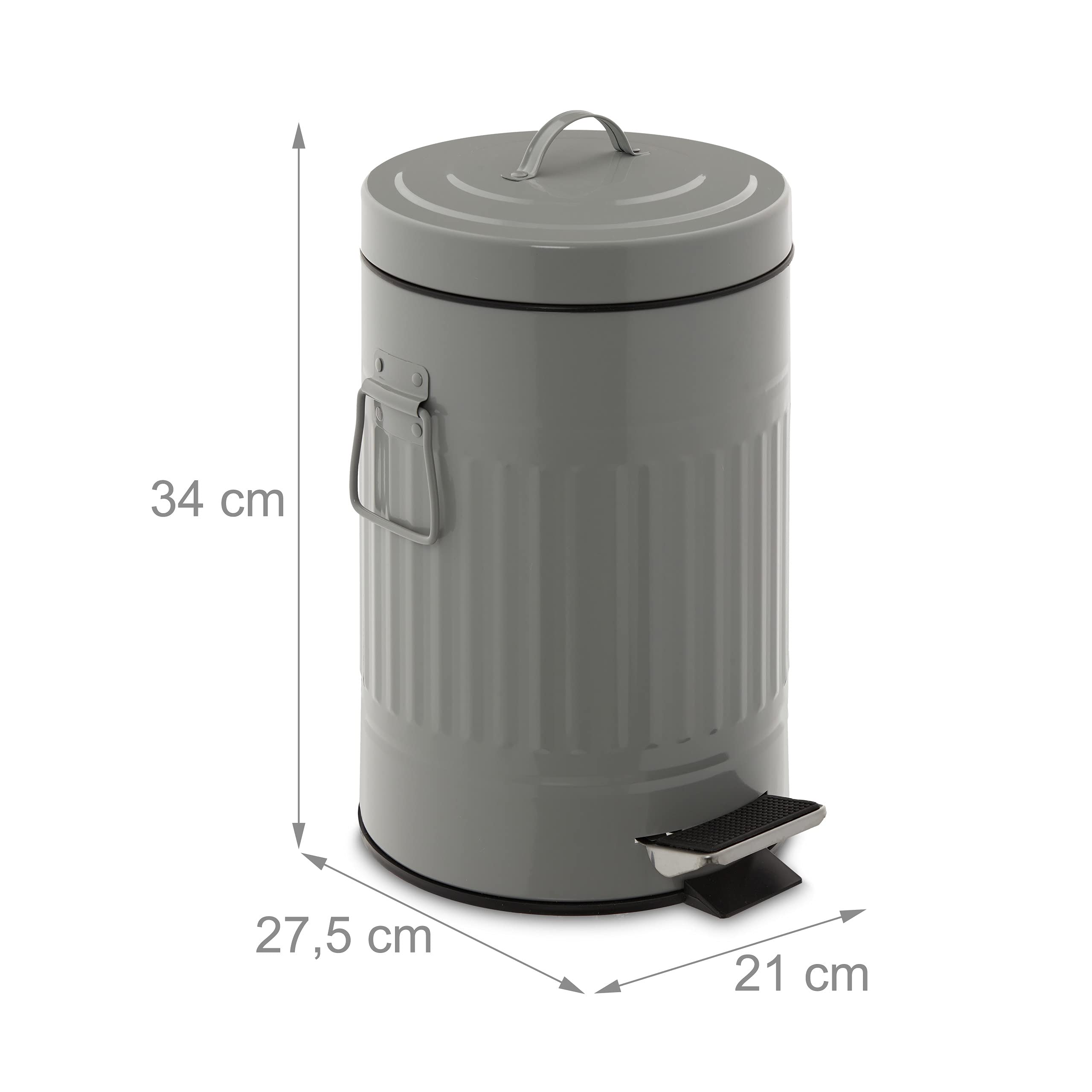 relaxdays-kosmetikeimer-7-liter-mit-absenkautomatik-treteimer-hellgrau image 4