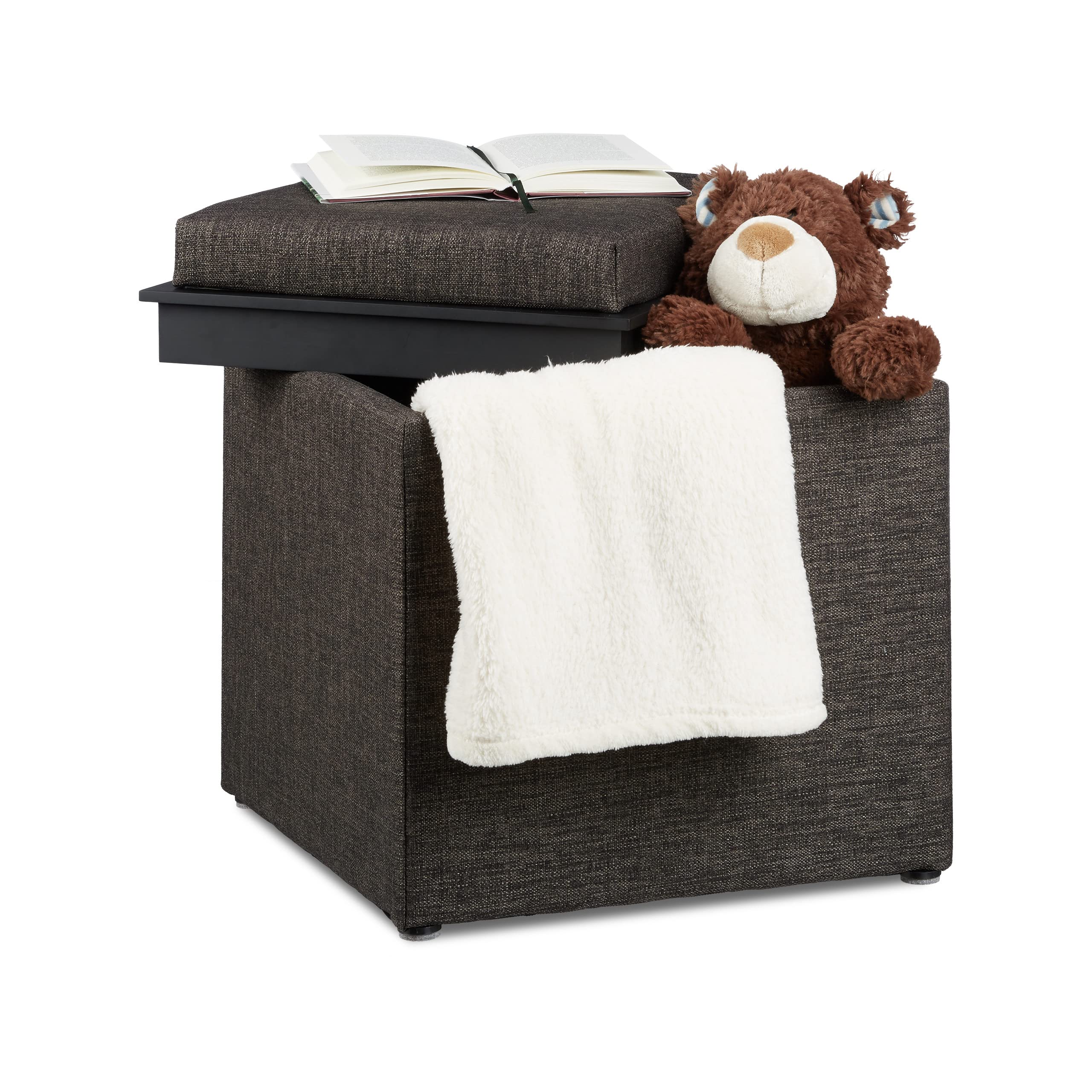 relaxdays-sitzhocker-mit-stauraum-42-x-40-5-x-40-5-cm-stoff-braun-40-l image 1