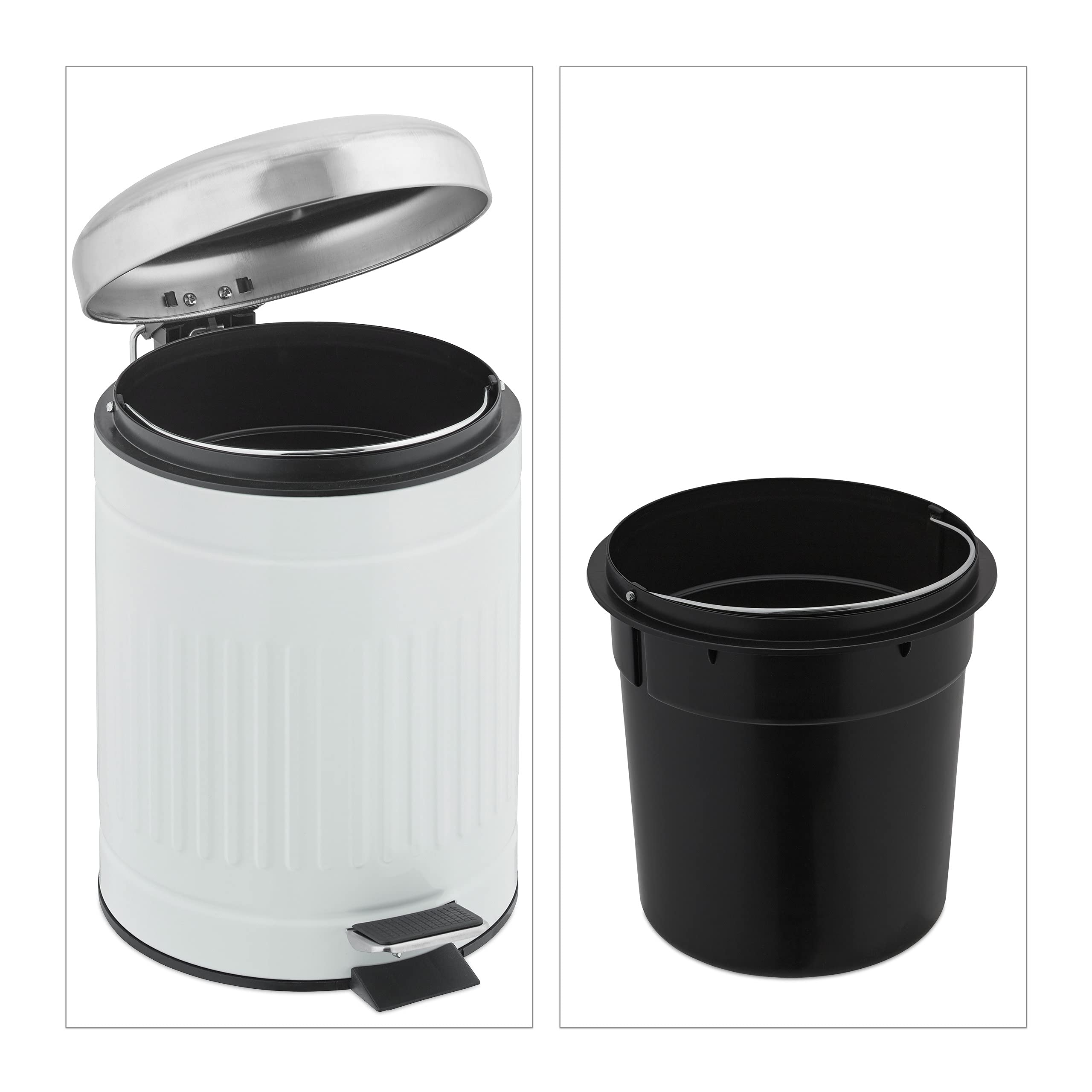 relaxdays-kosmetikeimer-5-liter-treteimer-wei-metall-mit-softclose image 6