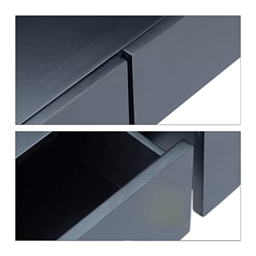 relaxdays-eck-wandregal-dreieckig-mit-2-schubladen-60x30-cm-schwarz image 8