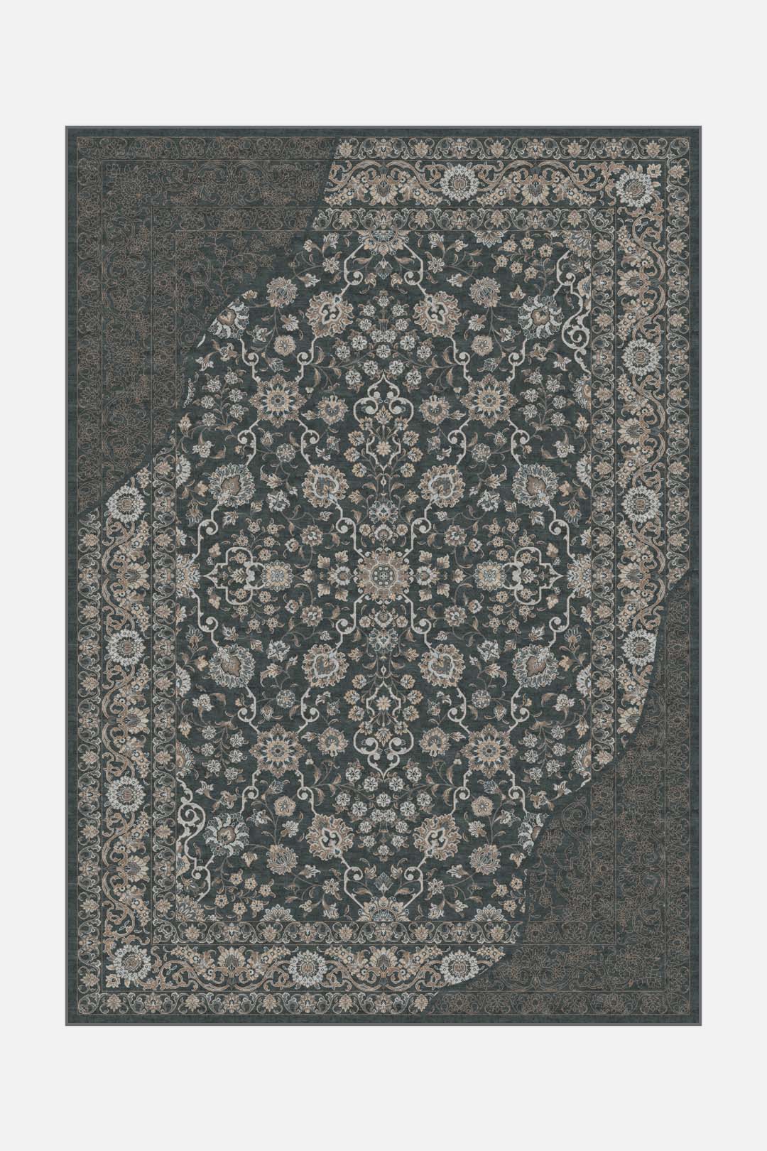 teppana-finja-grau-teppich-waschbarer-persisch-indoor-teppich-in-beige-grau image 1