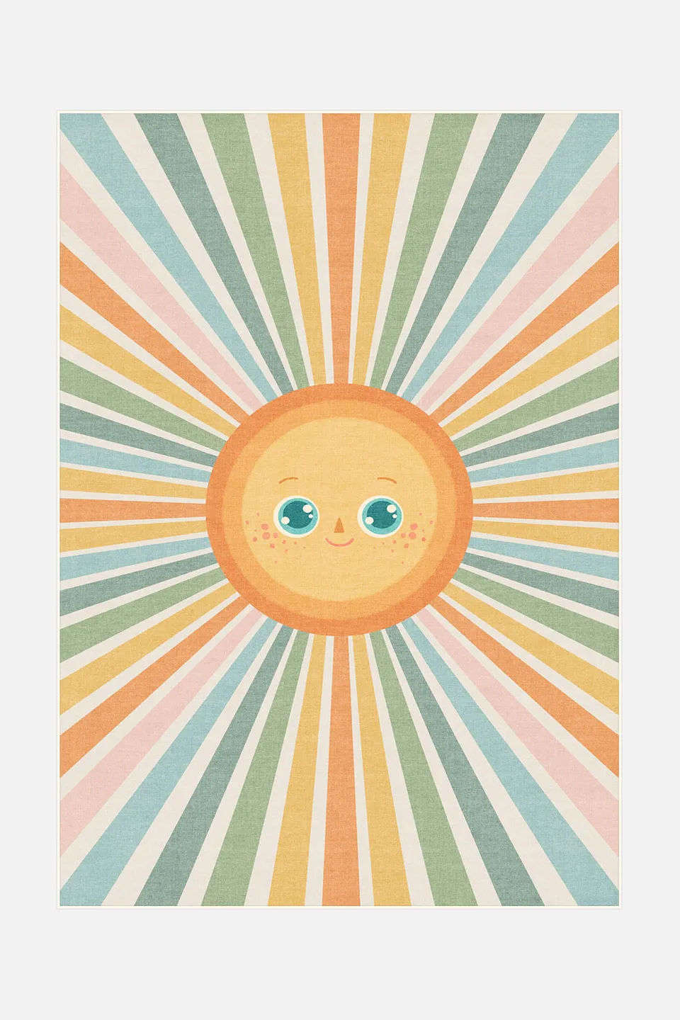 teppana-sonne-bunt-teppich-waschbarer-kinder-teppich-gelb-orange image 1