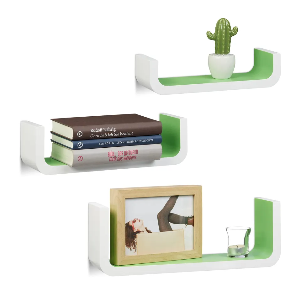 relaxdays-wandregal-3er-set-u-form-wei-gr-n-10-cm-tief image 1