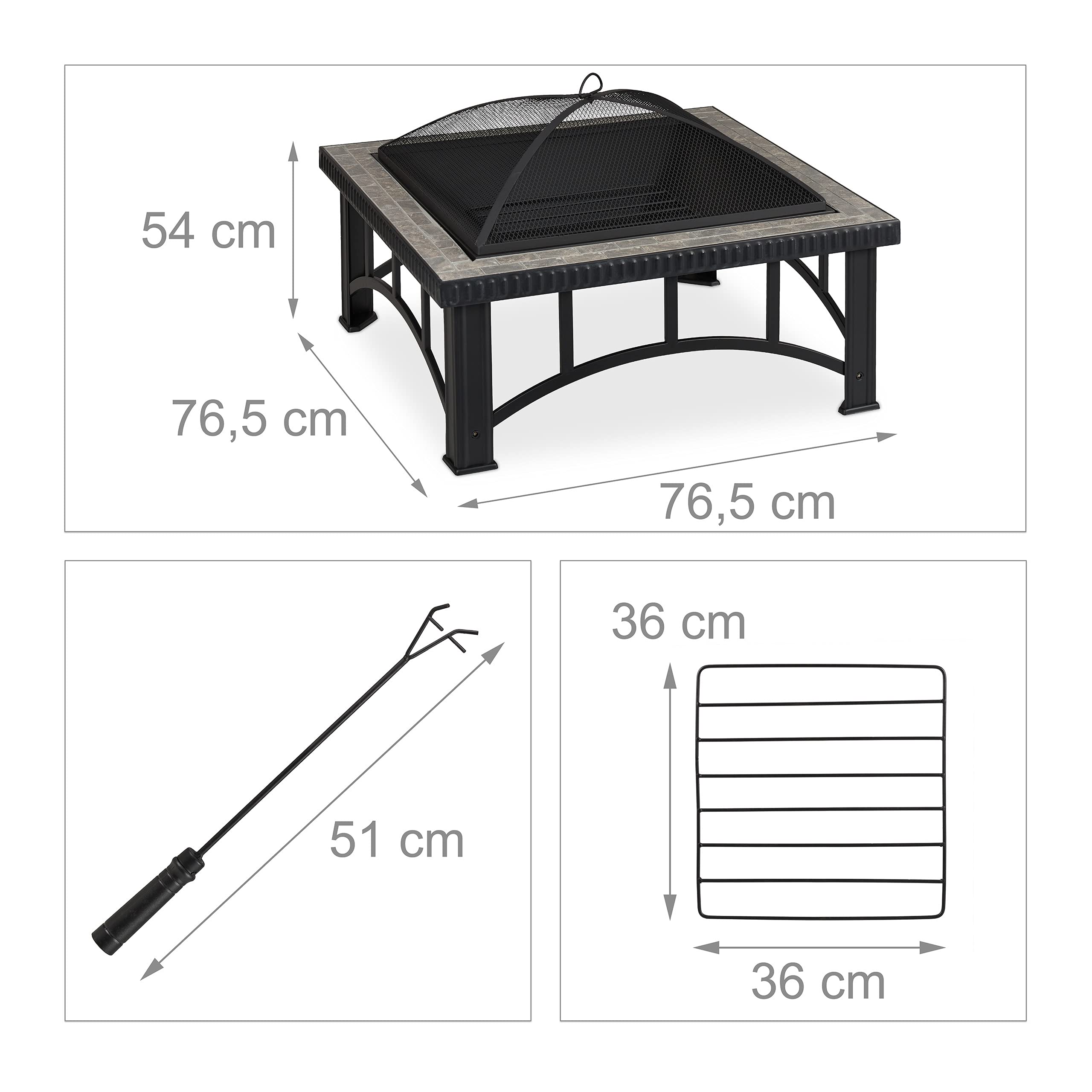 relaxdays-feuerschale-xxl-mit-funkenschutz-76-5-cm-steindekor-stahl-schwarz-grau image 4