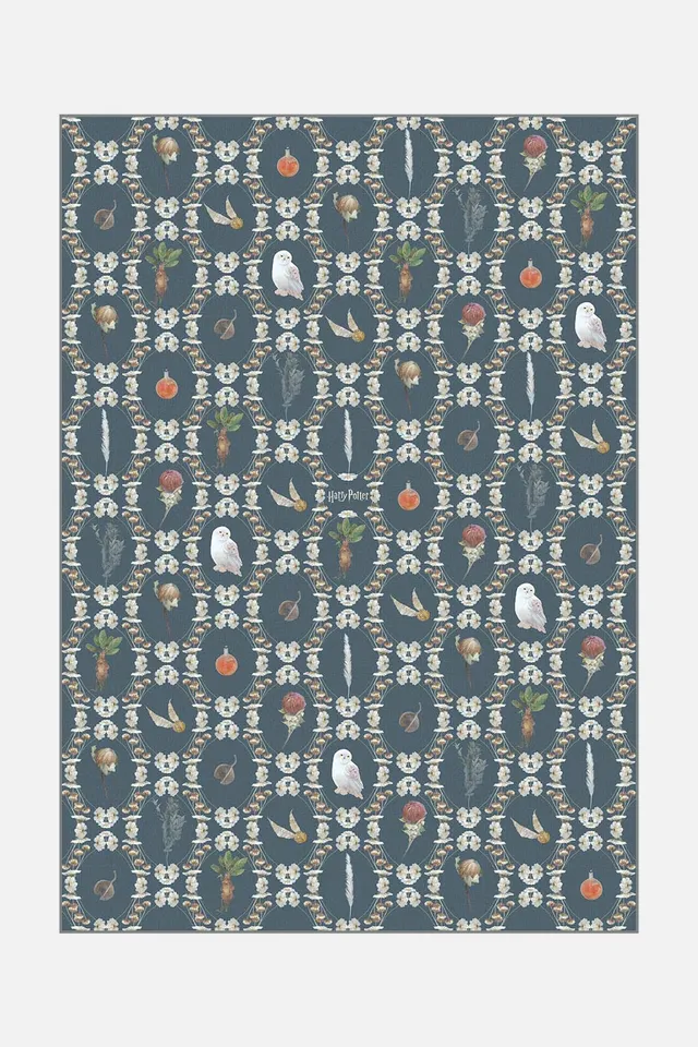 teppana-harry-potter-alraune-ozeanblau-teppich-waschbarer-kinder-teppich image 1