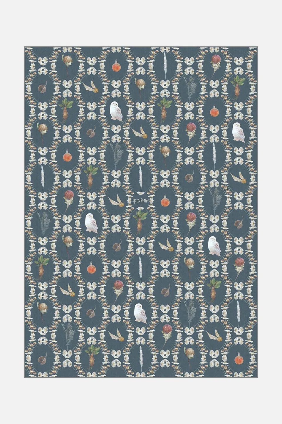 teppana-harry-potter-alraune-ozeanblau-teppich-waschbarer-kinder-teppich image 1