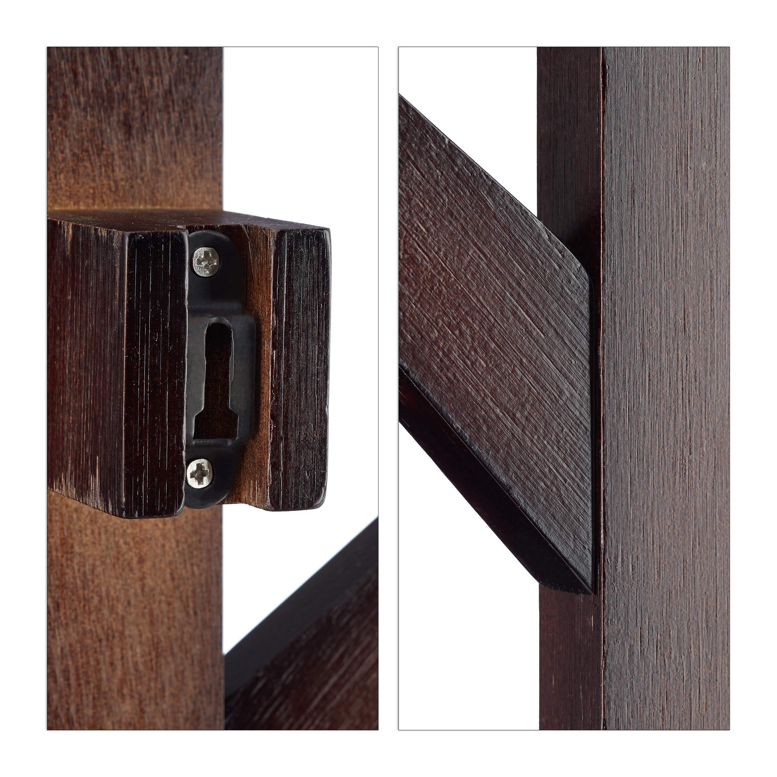 relaxdays-wandgarderobe-aus-bambus-mit-6-haken-78-x-22-x-7-cm-schokobraun image 6