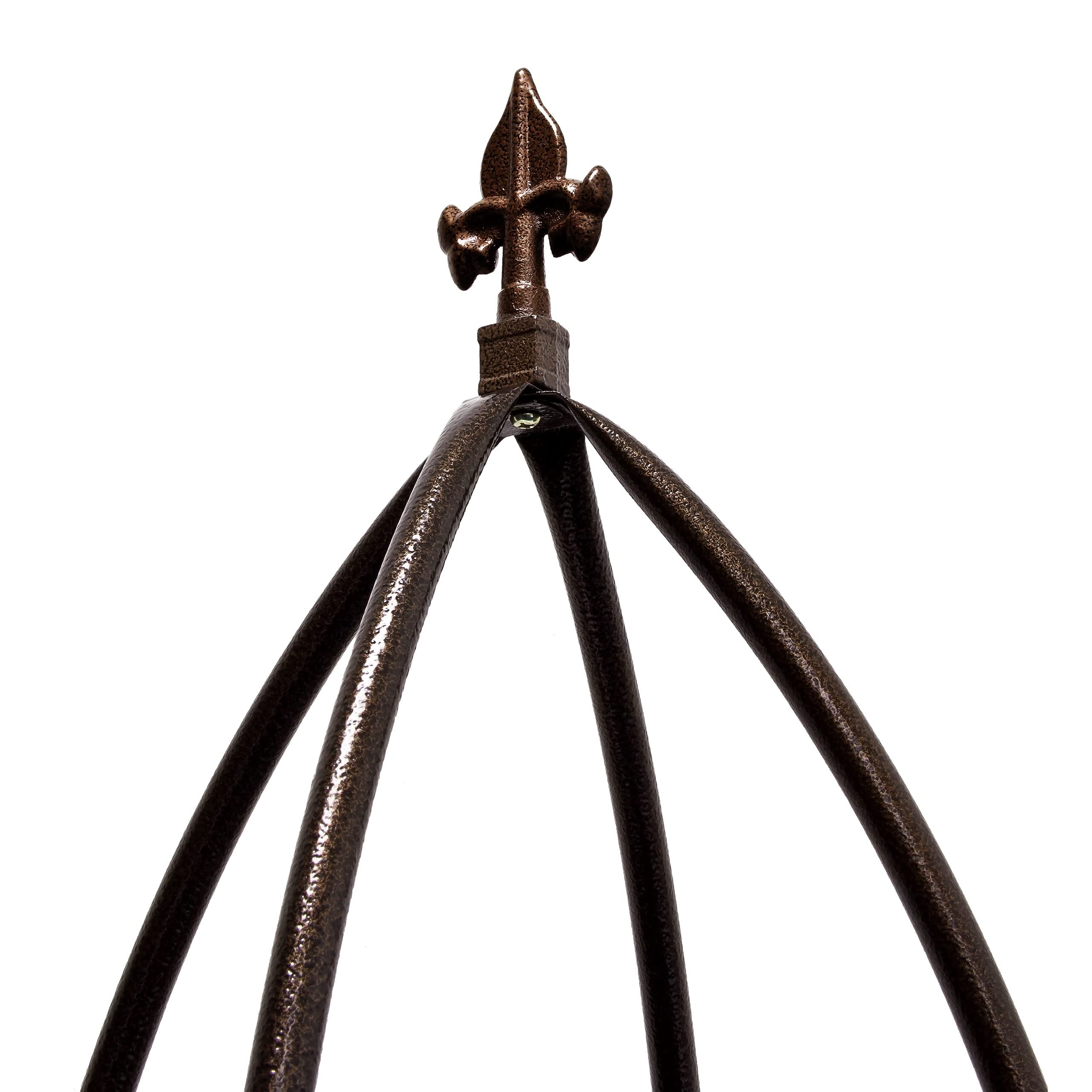 relaxdays-rankhilfe-obelisk-metall-190-cm-braun-ranks-ule-190-x-35-x-35-cm image 7