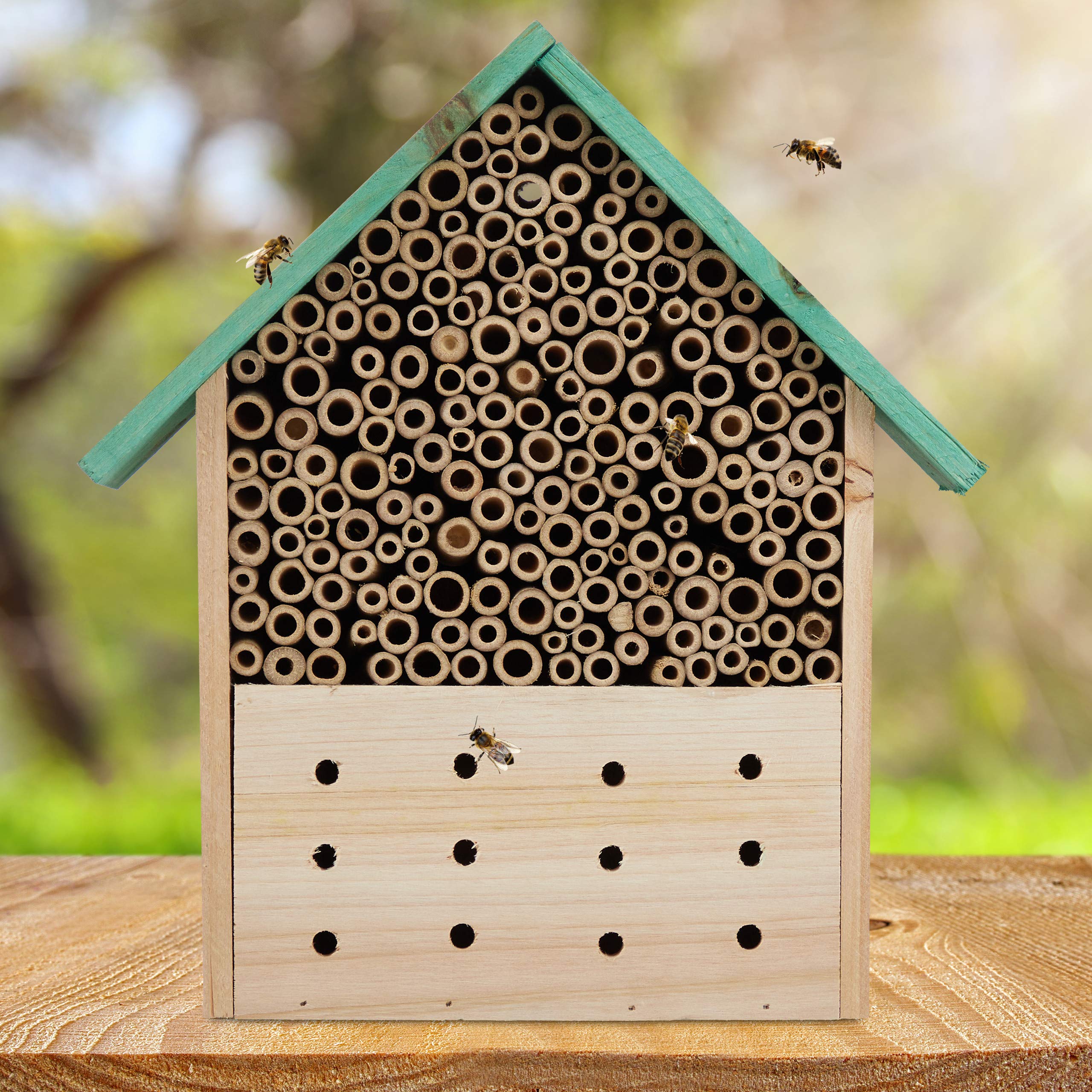 relaxdays-insektenhotel-nisthilfe-f-r-wildbienen-30-x-27-x-9-cm-natur-gr-n image 2