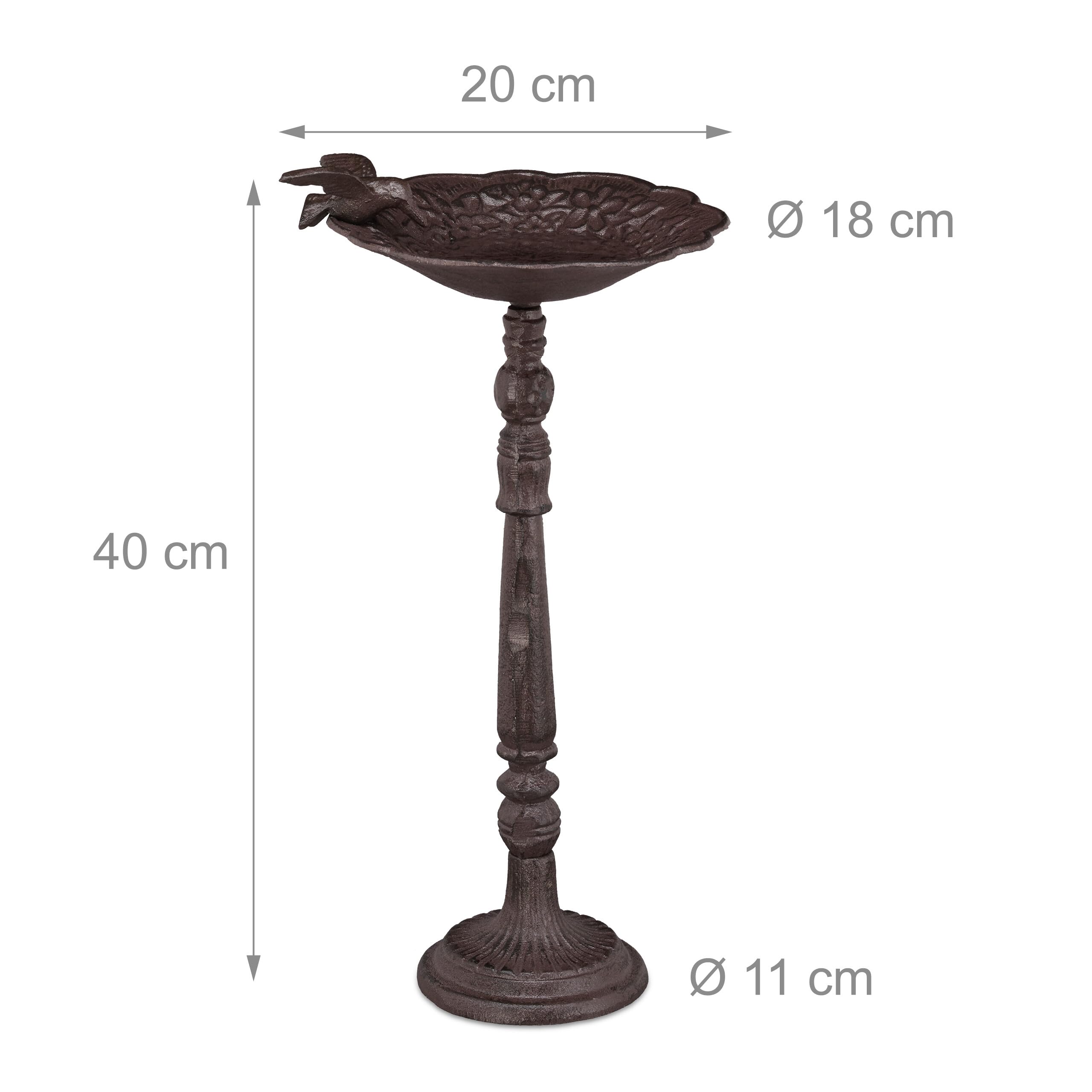 relaxdays-vogeltr-nke-gusseisen-braun-40-cm-stehend-mit-blumenmuster image 4