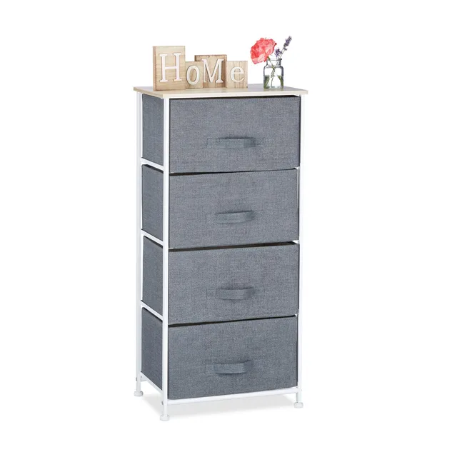 relaxdays-regalsystem-design-b-mit-4-stoff-schubladen-95-x-45-x-30-cm-metall-hol image 1