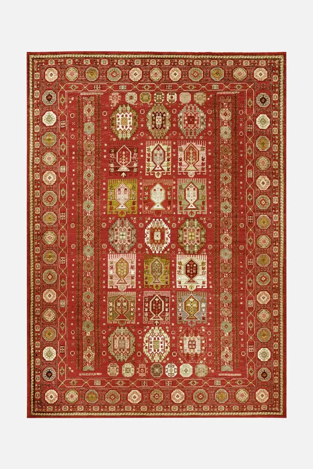 teppana-soraya-rubin-teppich-waschbarer-orient-teppich-rot-klassisch image 1