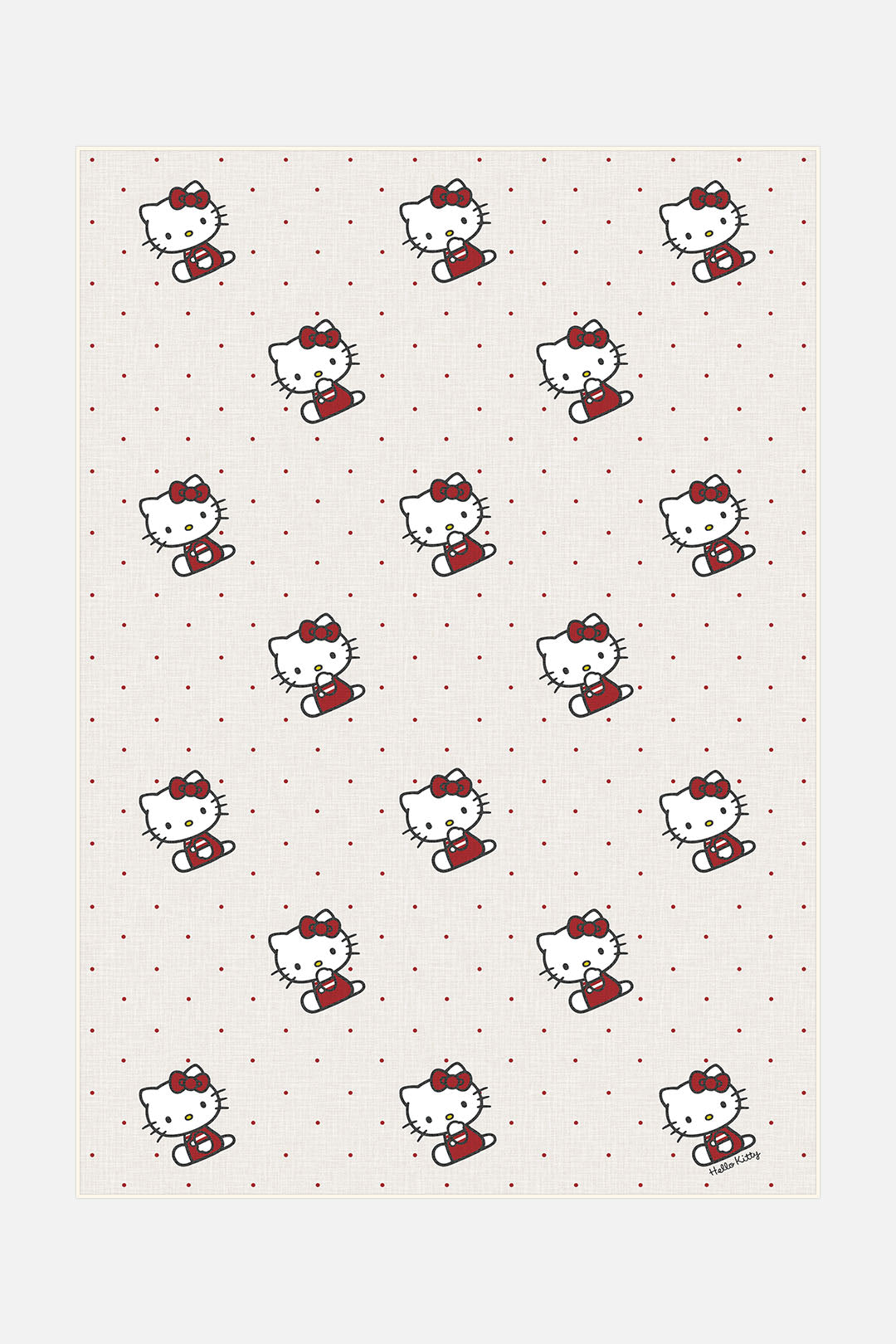 teppana-hello-kitty-polkadot-kirsche-teppich-waschbarer-kinder-teppich image 1