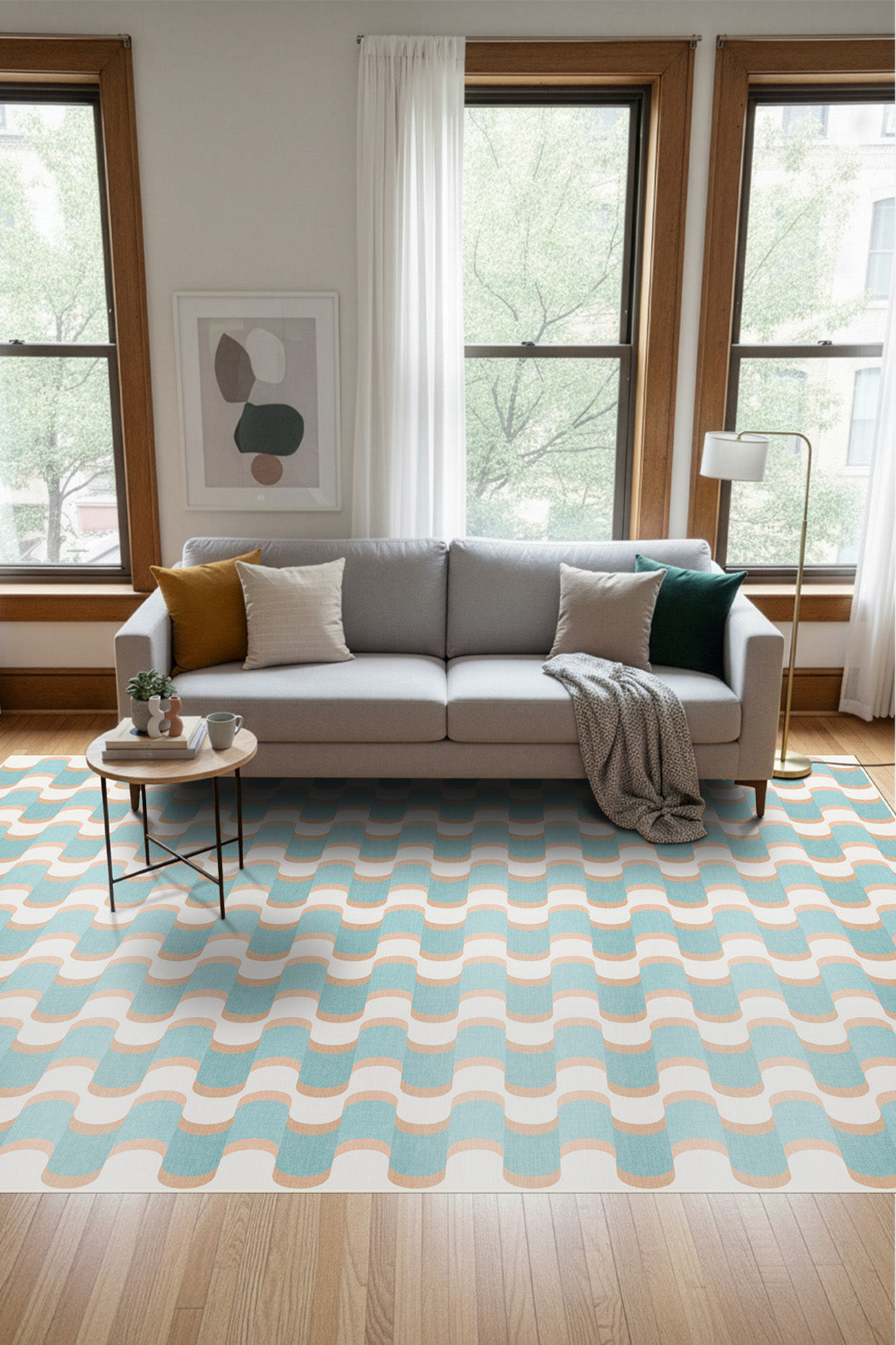 teppana-linea-pastell-geometrischer-waschbarer-indoor-teppich image 4
