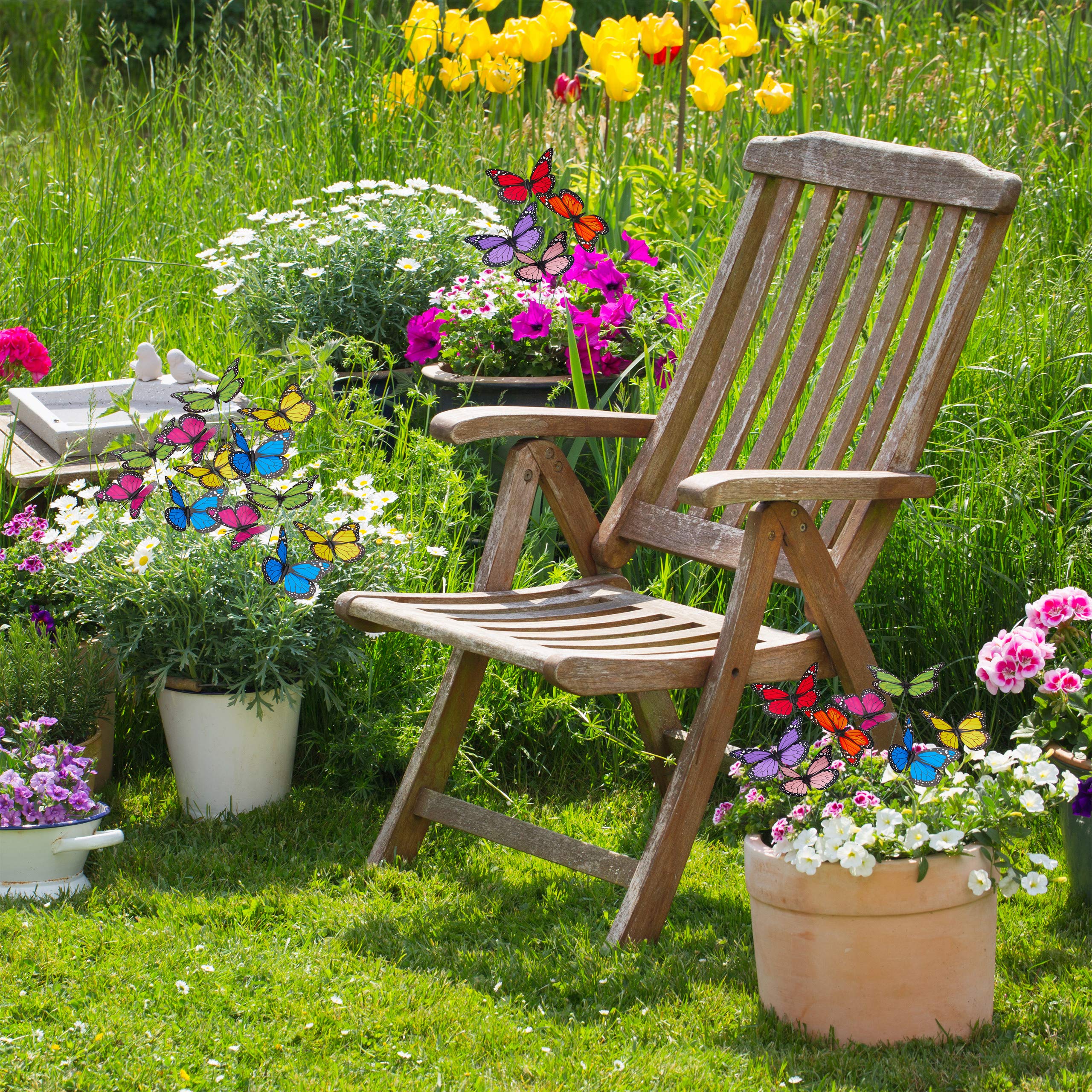 relaxdays-gartendeko-schmetterling-36er-set-topfstecker-mit-metallstab-pvc-bunt image 3