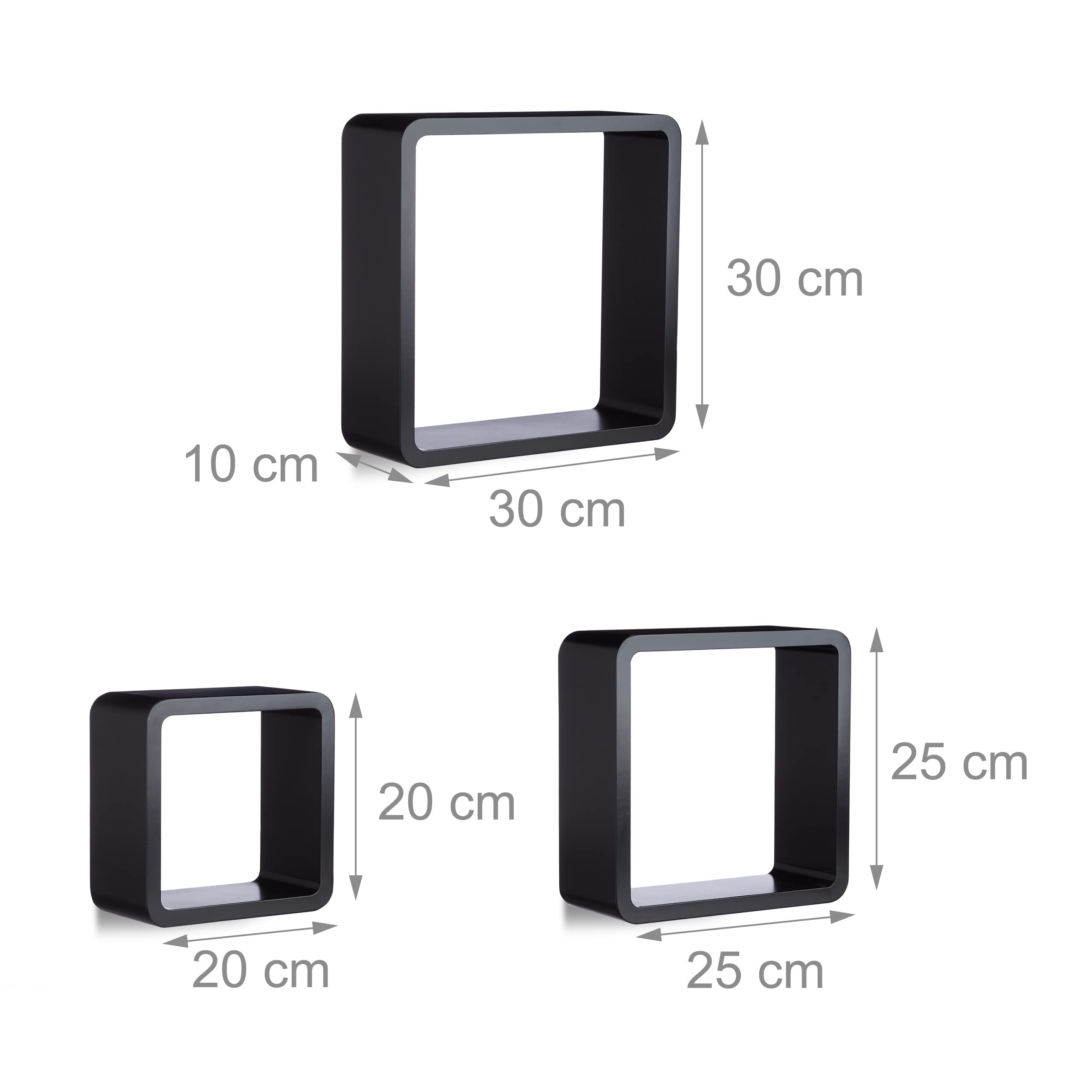 relaxdays-h-ngeregal-cube-3er-set-mdf-schwarz-30x30-cm image 3