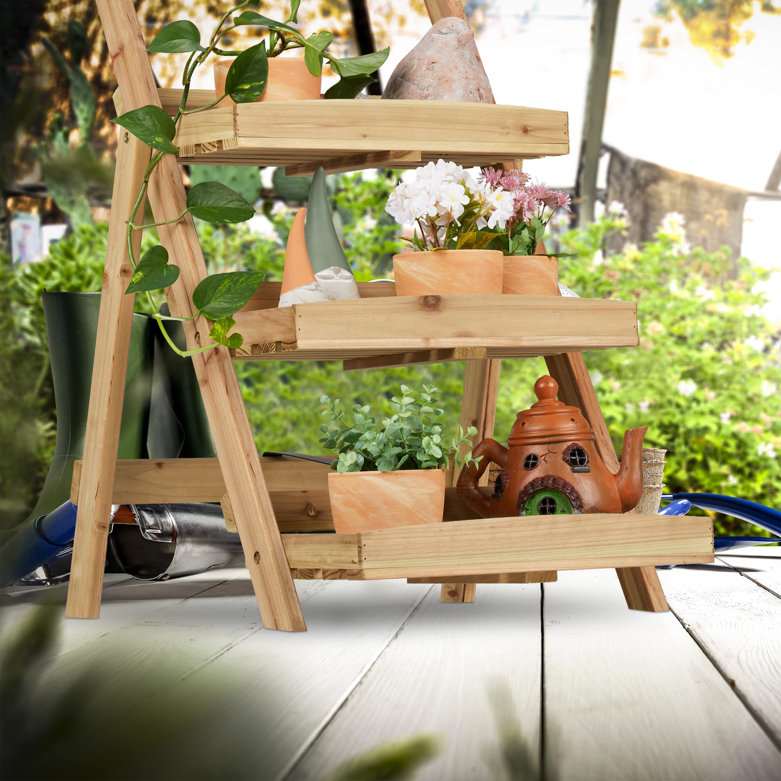 relaxdays-blumenregal-holz-3-ablagen-stehend-natur-80-5-x-50-x-61-cm image 5