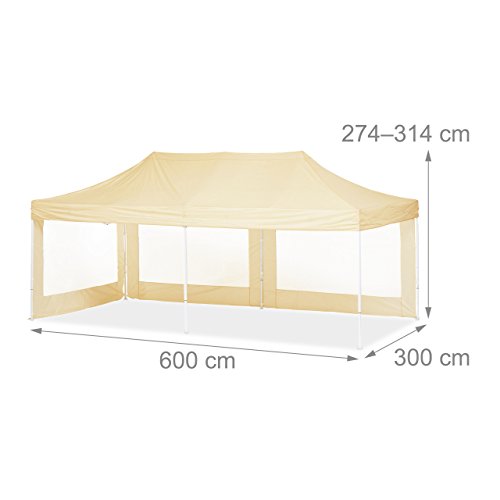 relaxdays-faltpavillon-3x6m-partyzelt-mit-2-seitenw-nden-champagner image 6