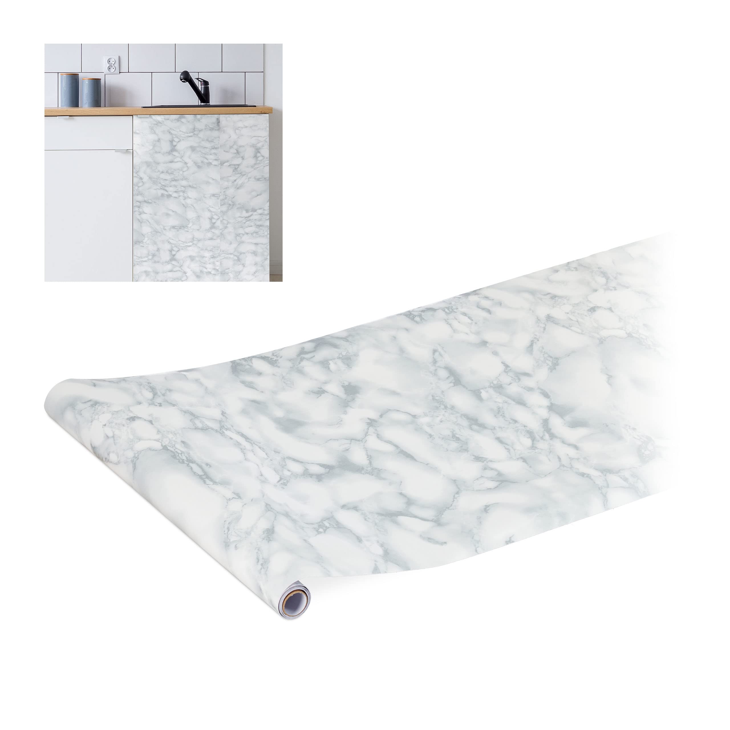 relaxdays-klebefolie-selbstklebend-marmoroptik-wei-pvc-45-x-200-cm image 1