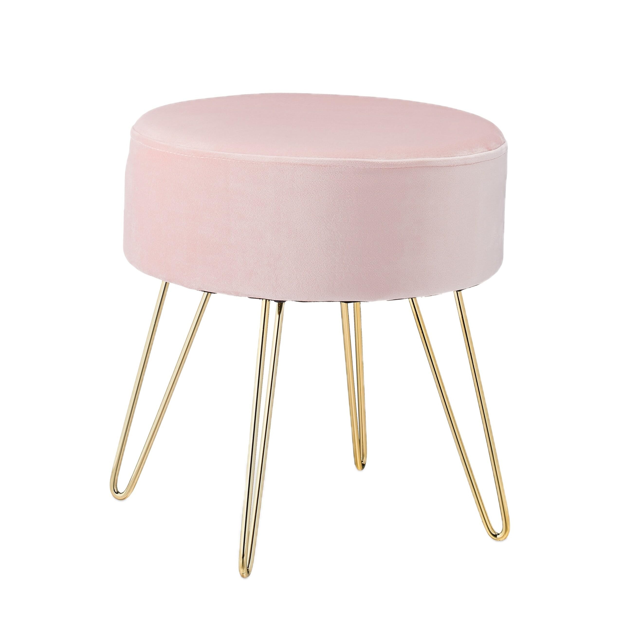 relaxdays-samthocker-rund-polsterhocker-40x40-cm-rosa-mit-goldenen-beinen image 8