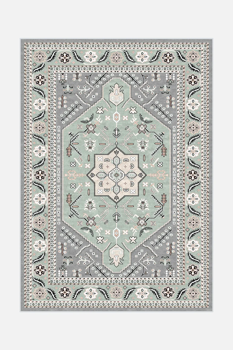 teppana-celina-mint-teppich-waschbarer-marokkanischer-teppich-mehrfarbig image 1