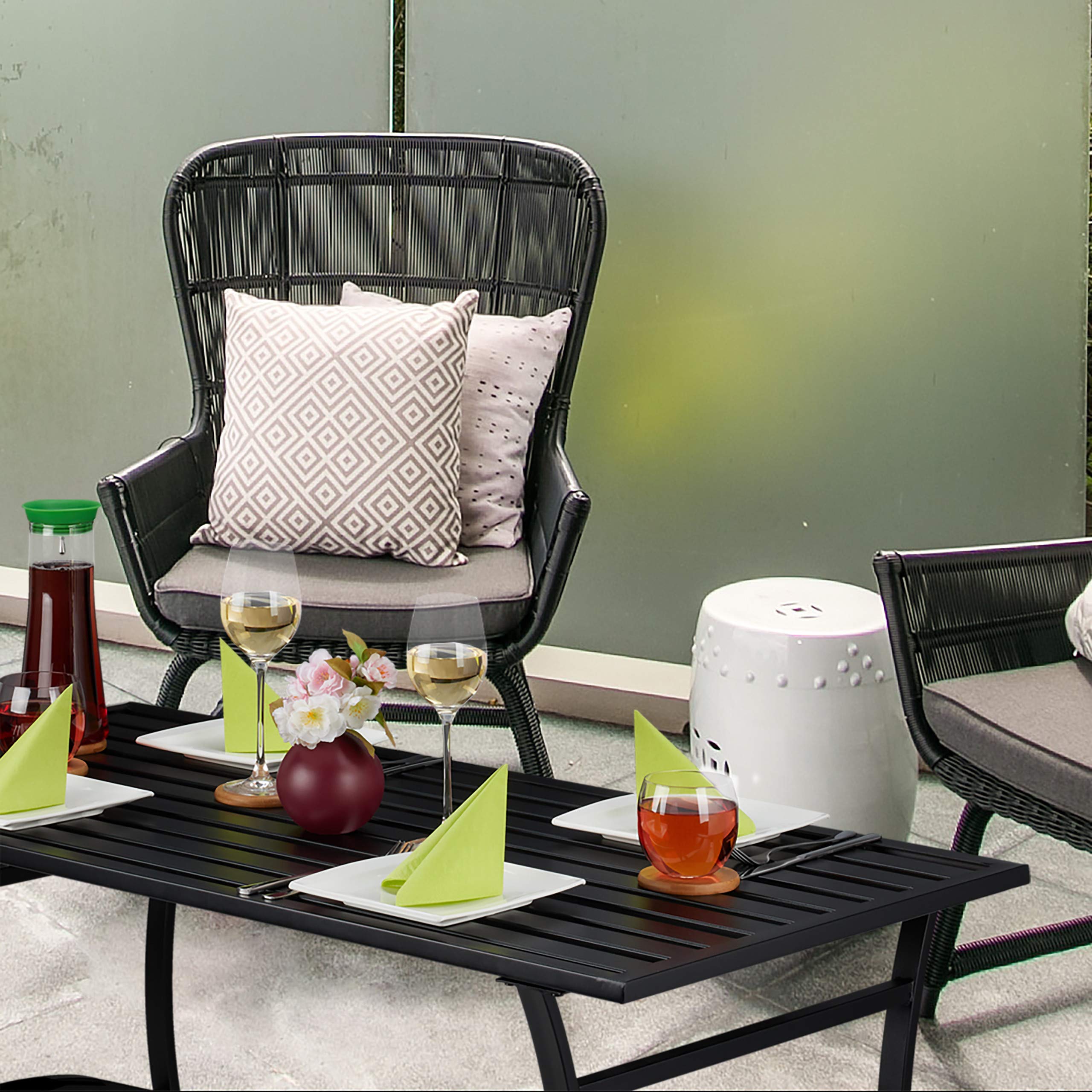 relaxdays-gartentisch-rechteckig-metall-120x60x55-5-cm-schwarz-mit-gitterstreben image 2