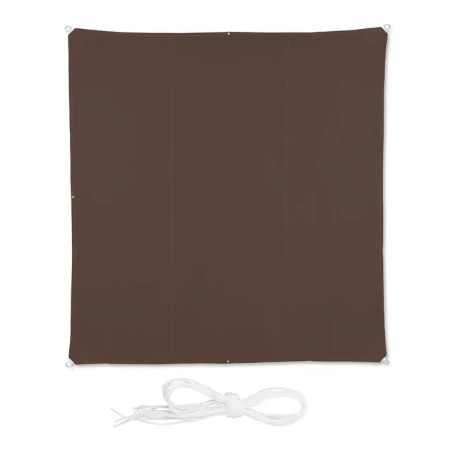 relaxdays-sonnensegel-quadratisch-5x5-m-braun-wasserabweisend-mit-uv-schutz image 1