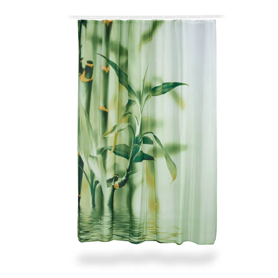 relaxdays-duschvorhang-bambus-design-200-x-180-cm-gr-n image 1