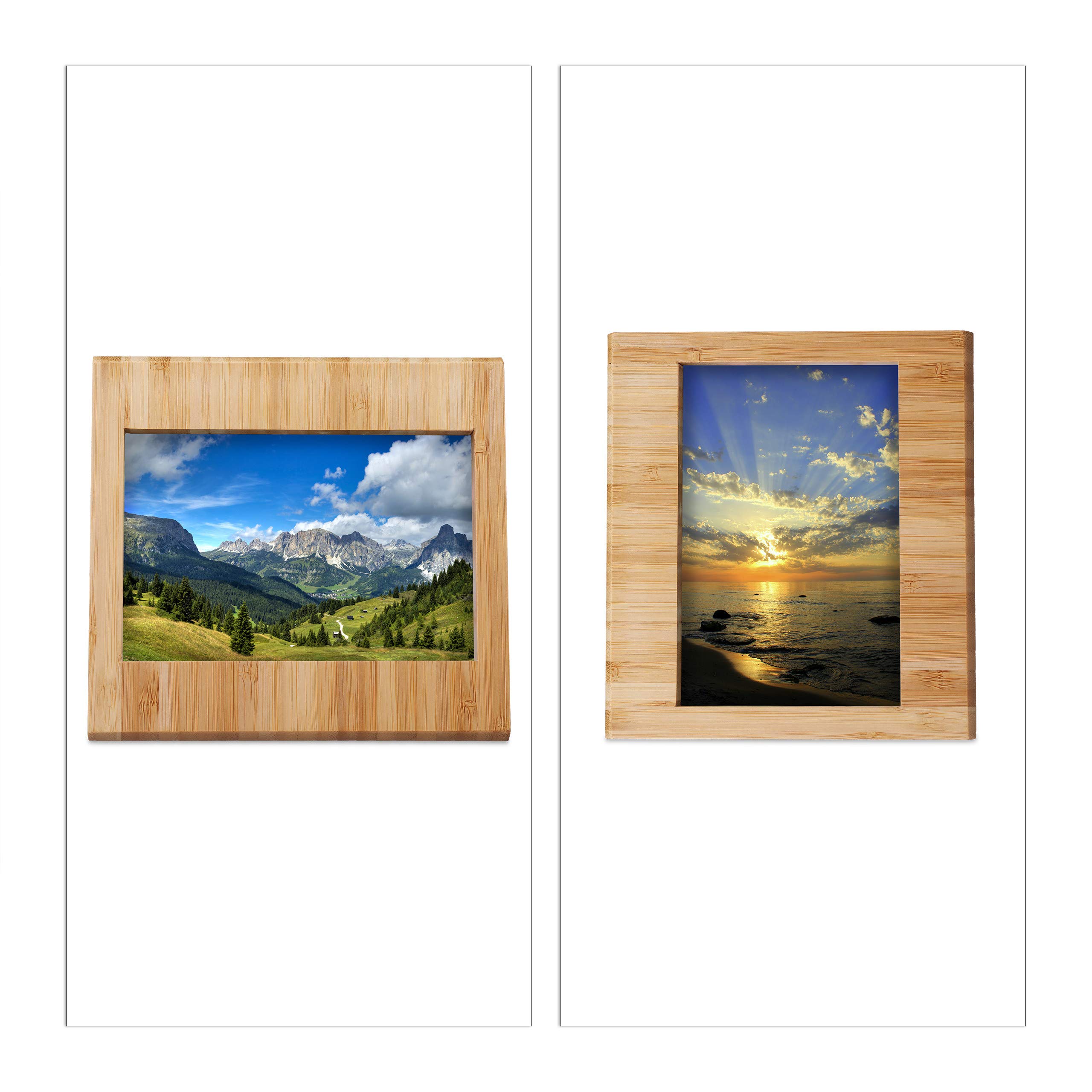 relaxdays-bilderrahmen-bambus-zum-hinstellen-natur-9x14-cm-sichtfenster image 6