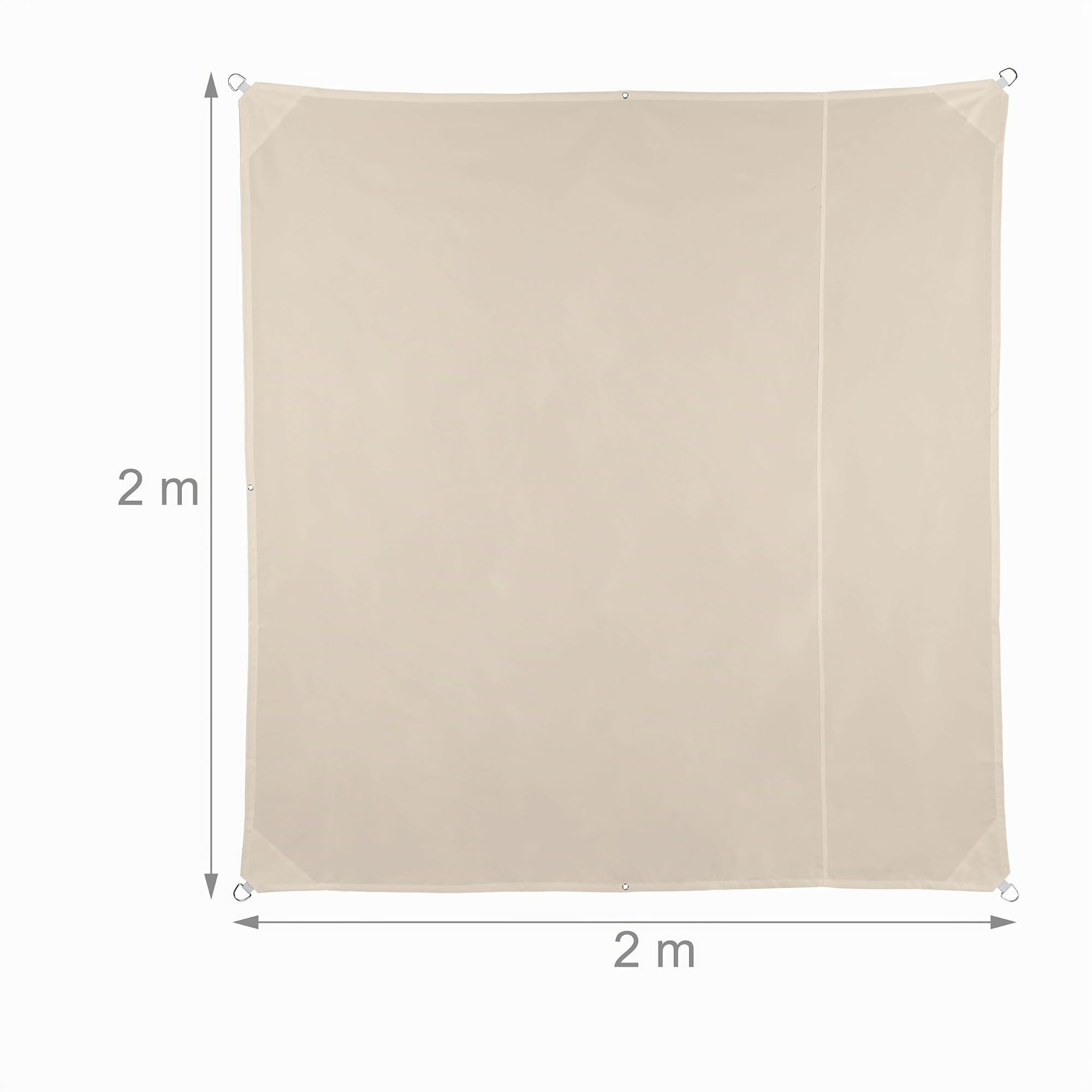 relaxdays-sonnensegel-quadratisch-2x2m-beige-wasserabweisend-mit-uv-schutz image 4