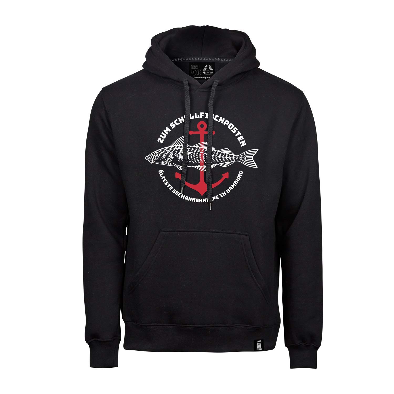 astra-hoodie-schellfischposten-unisex-schwarz-kapuzenpullover image 1