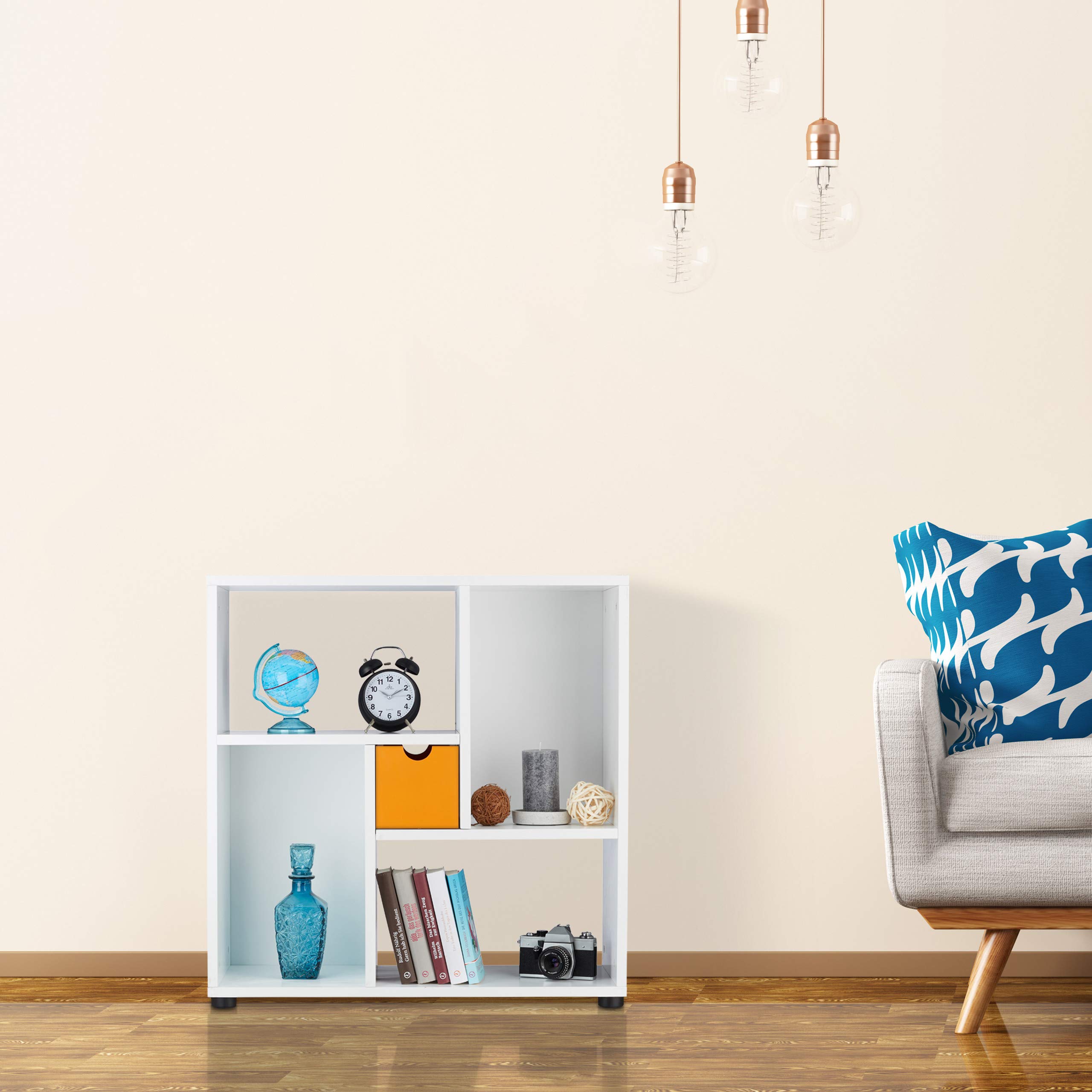 relaxdays-standregal-4-f-cher-75x75-cm-wei-orange image 2