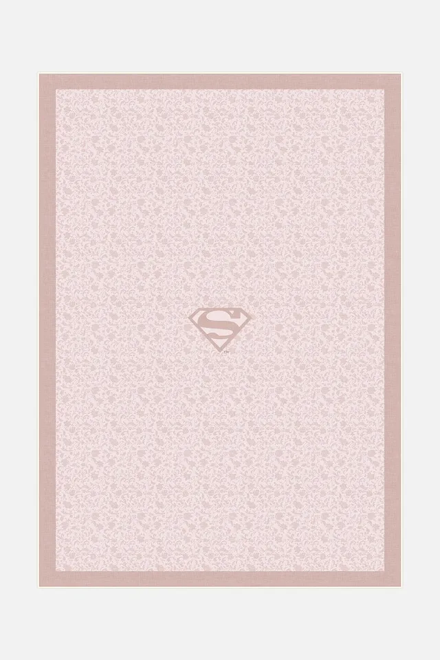 teppana-supergirl-floral-rosa-teppich-waschbarer-kinder-teppich image 1