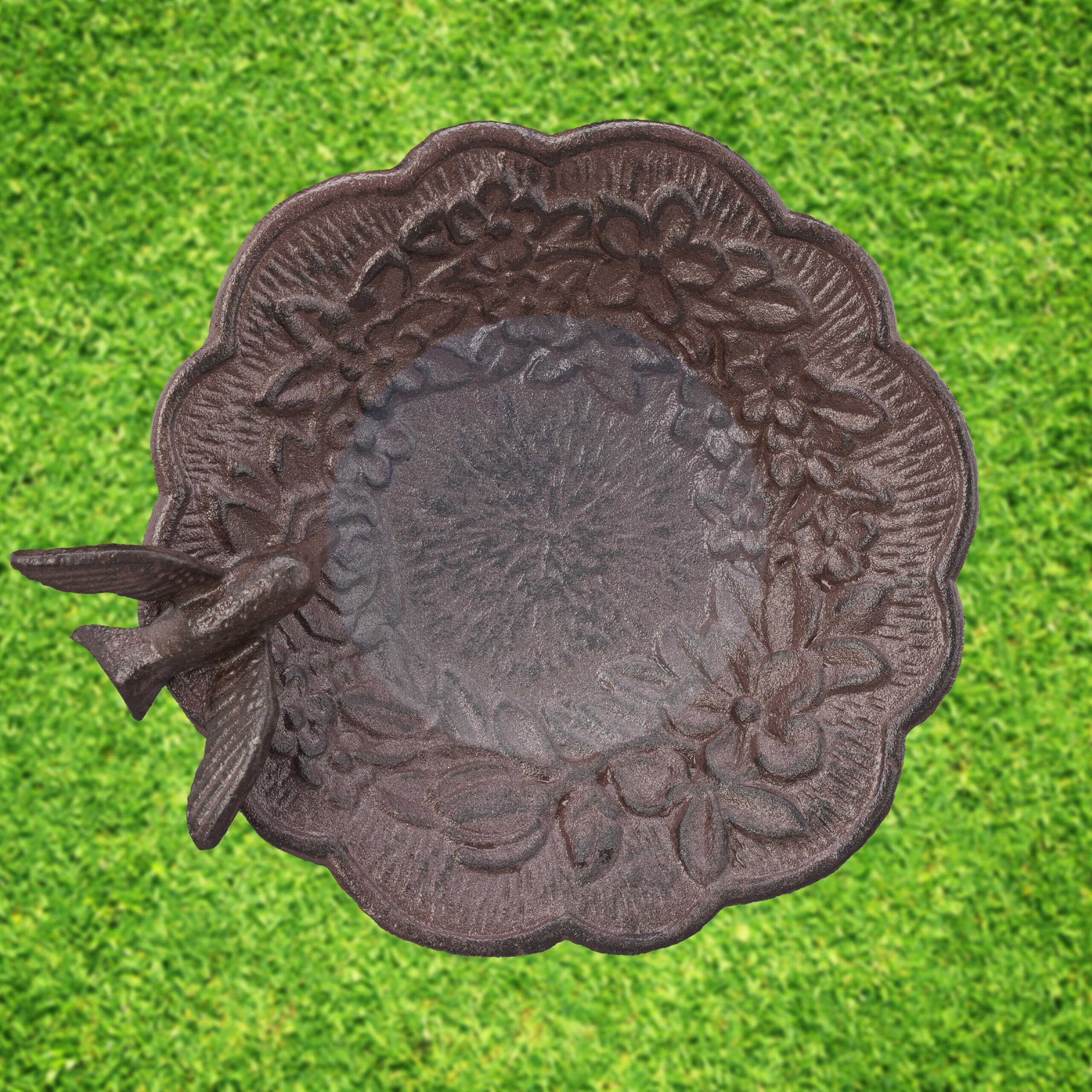 relaxdays-vogeltr-nke-gusseisen-braun-40-cm-stehend-mit-blumenmuster image 3
