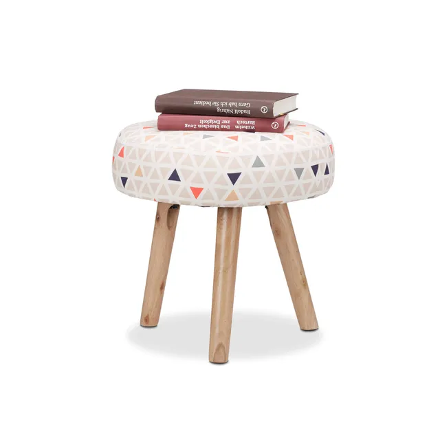 relaxdays-runder-beistellhocker-35x35-cm-dreiecksmuster-bunt image 1