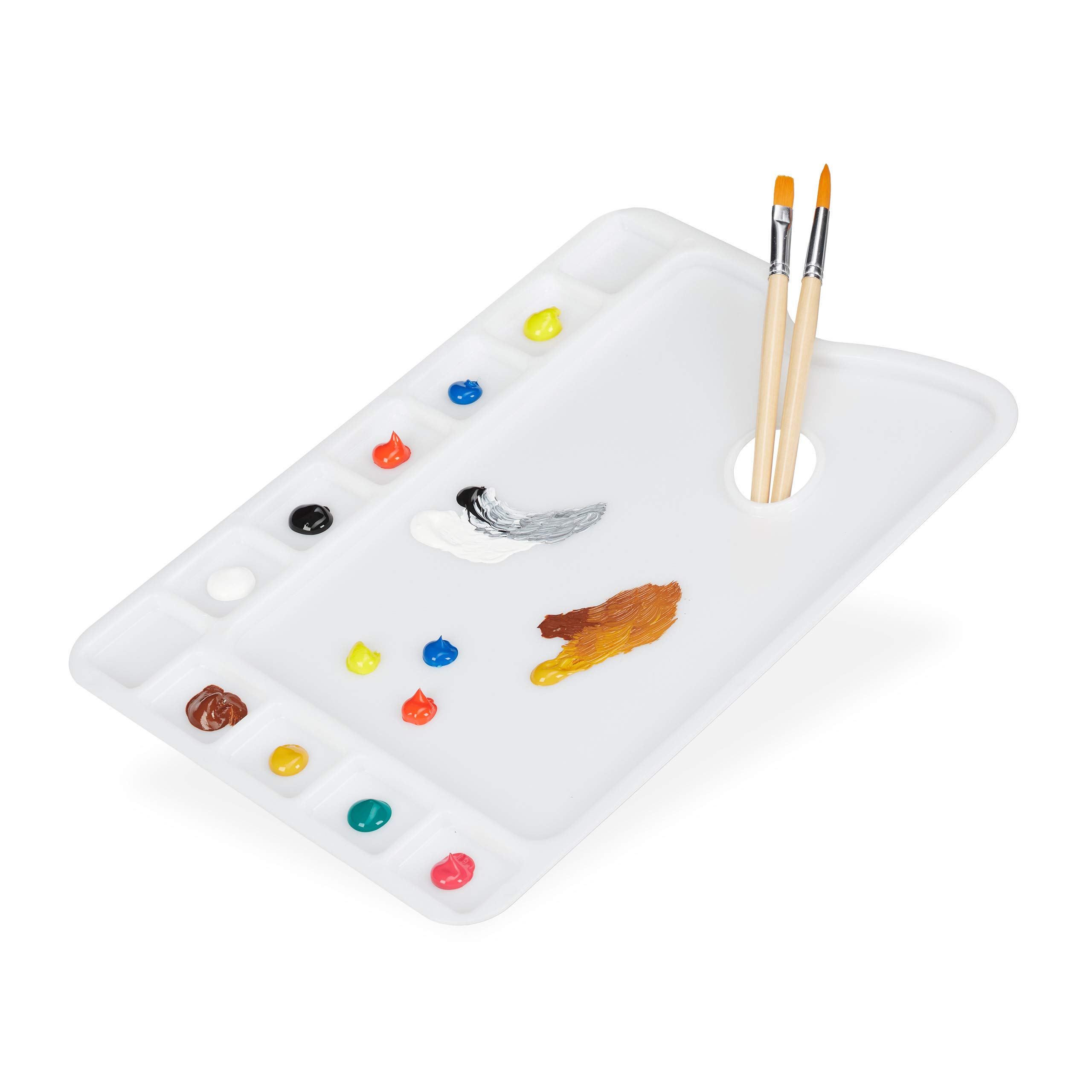 relaxdays-mischpalette-mit-griffloch-kunststoff-33-5x23-cm-wei-11-mulden image 1