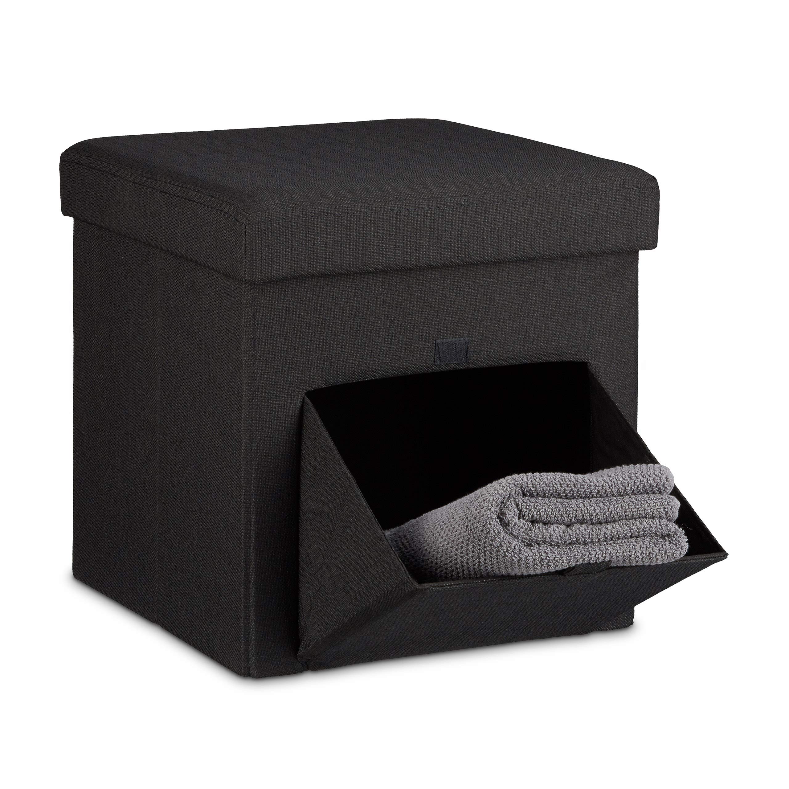 relaxdays-sitzhocker-faltbar-sitzbox-schwarz-38x38x38-cm image 4