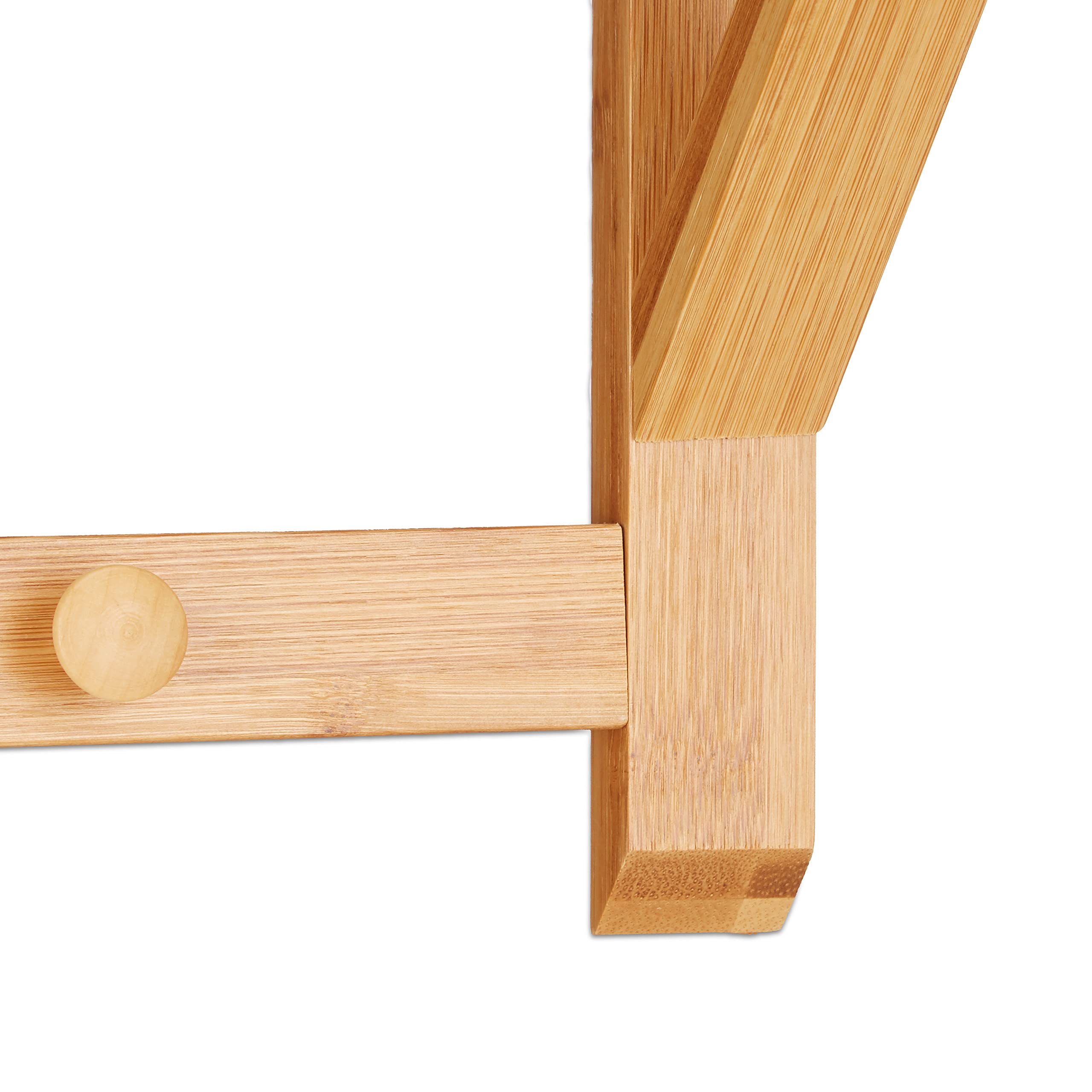 relaxdays-wandgarderobe-bambus-mit-hutablage-natur-35-x-60-x-30-cm image 7