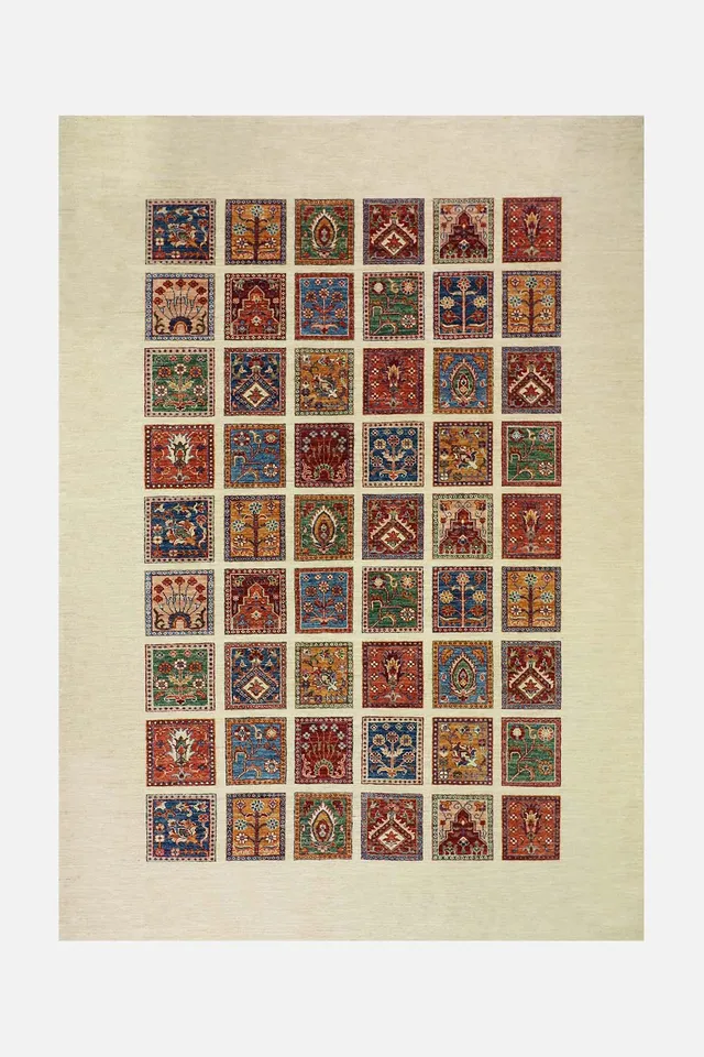 teppana-mosaik-terra-teppich-waschbarer-marokkanischer-teppich image 1