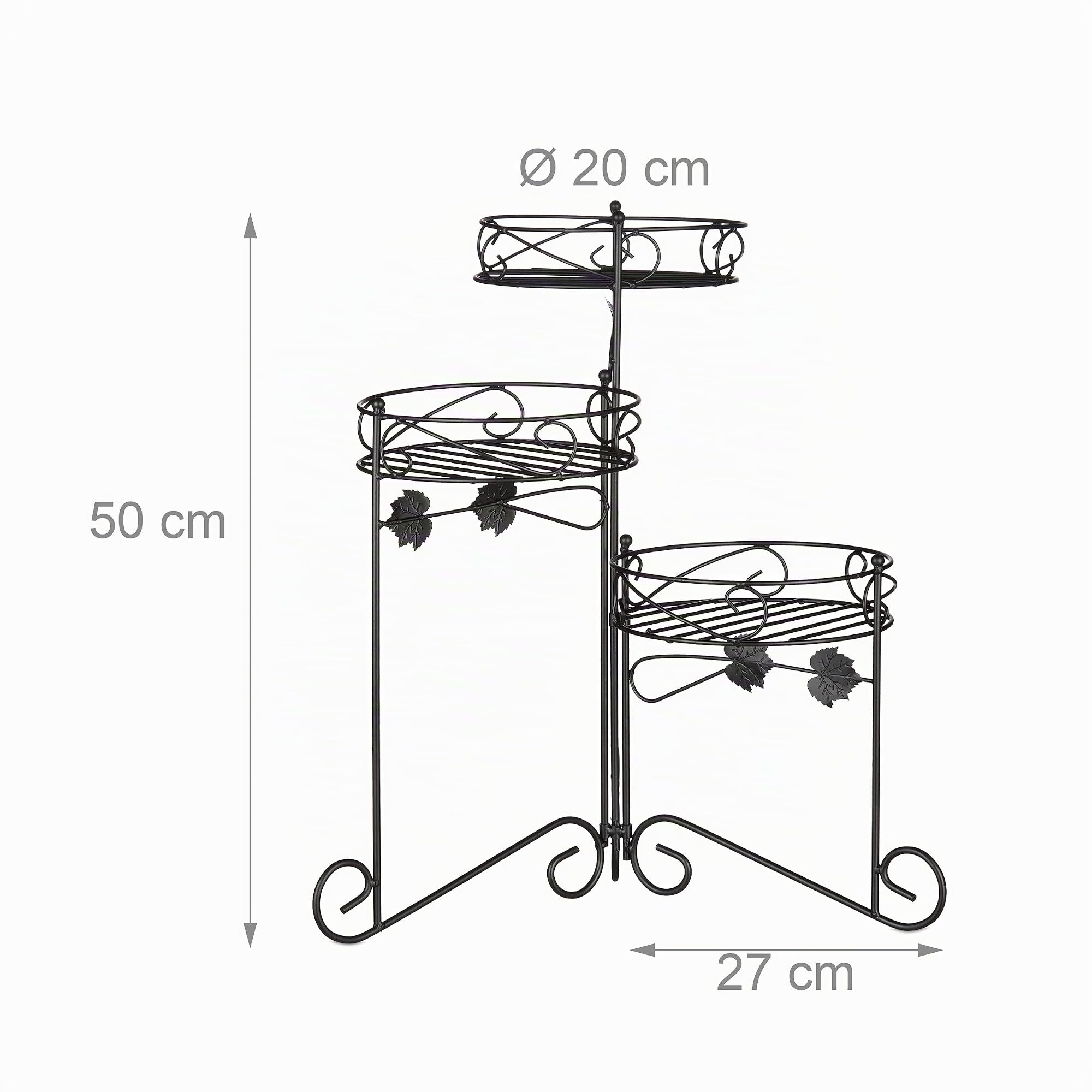 relaxdays-blumenst-nder-metall-3-ablagen-schwarz-50-cm image 4