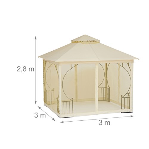 relaxdays-pavillon-3x3-m-mit-4-seitenw-nden-partyzelt-champagner image 6