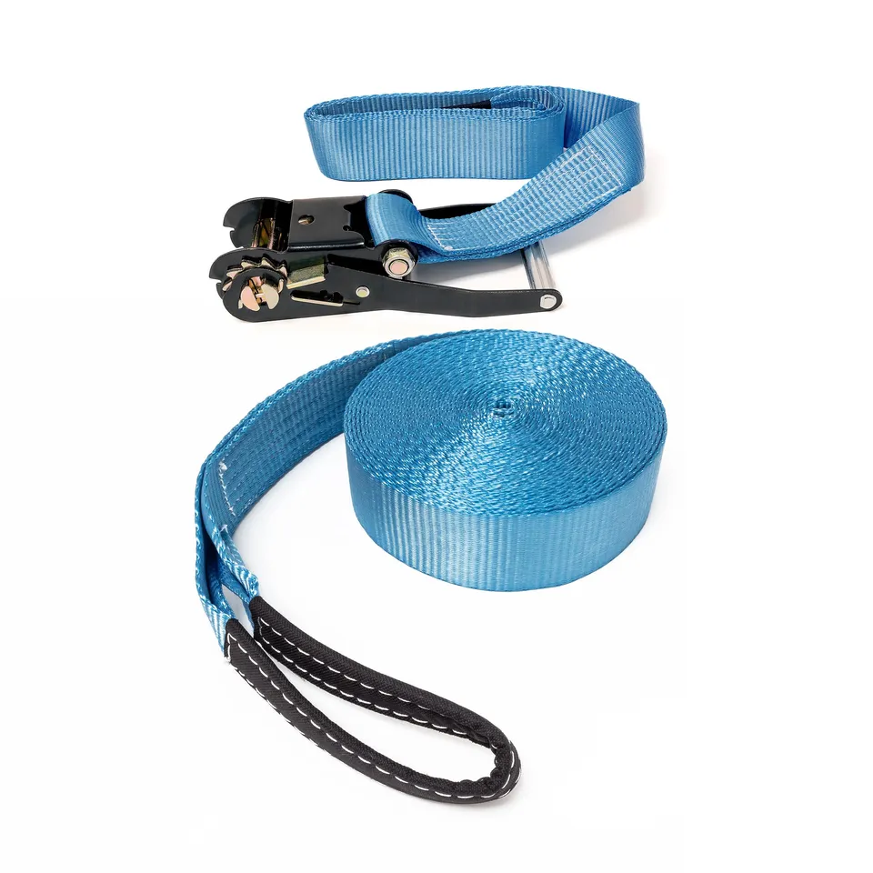 relaxdays-slackline-15-m-set-mit-ratsche-und-baumschutz-blau image 1