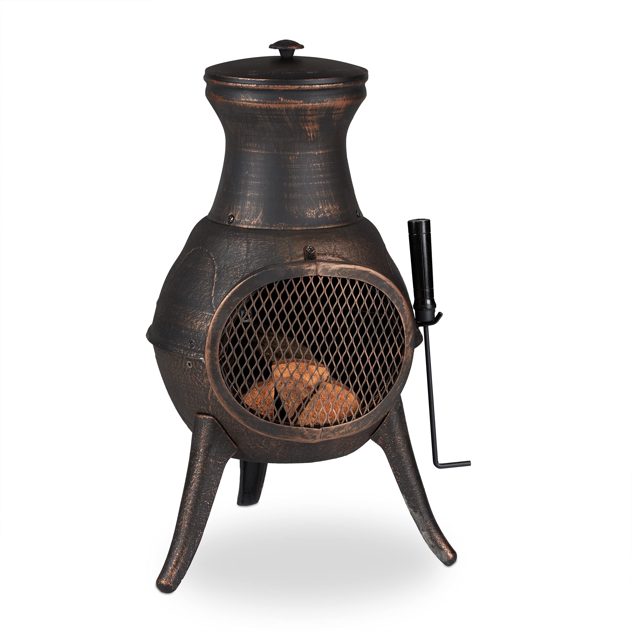 relaxdays-terrassenofen-gartenkamin-gusseisen-schwarz-bronze-71-5-x-39-x-35-cm image 1