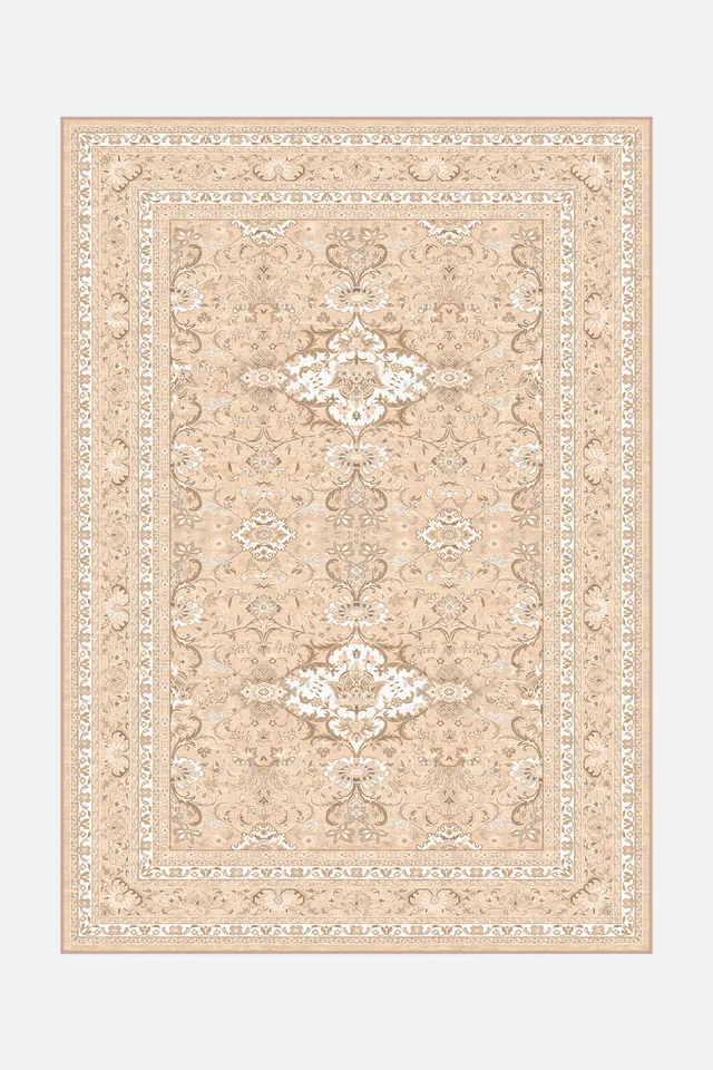 teppana-amaryllis-beige-waschbarer-indoor-teppich-persisch-boho image 1