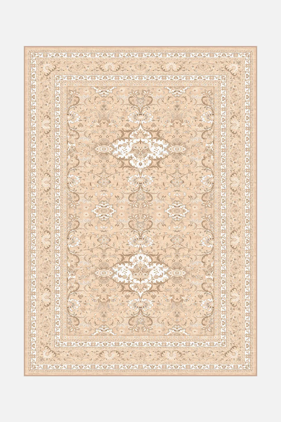 teppana-amaryllis-beige-waschbarer-indoor-teppich-persisch-boho image 1